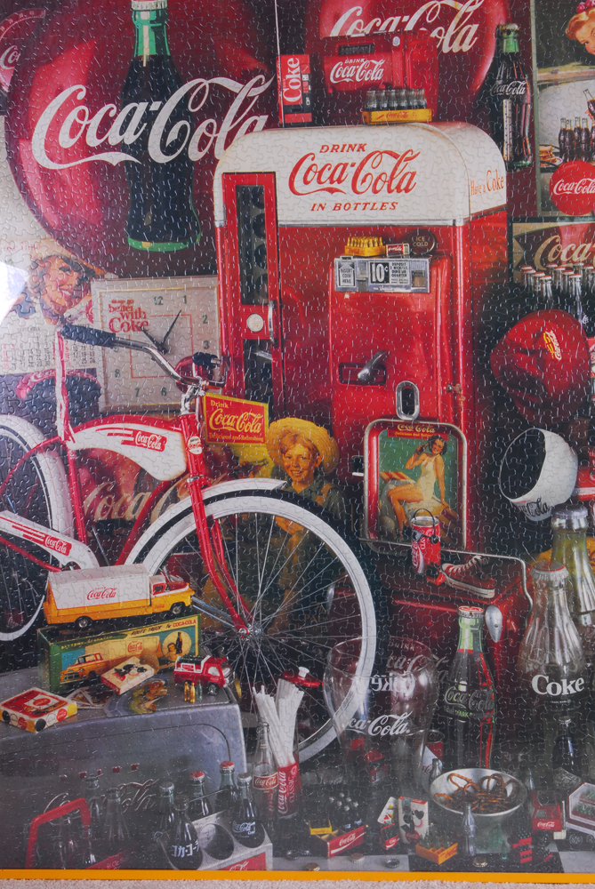 Framed Coca-Cola Puzzle Poster