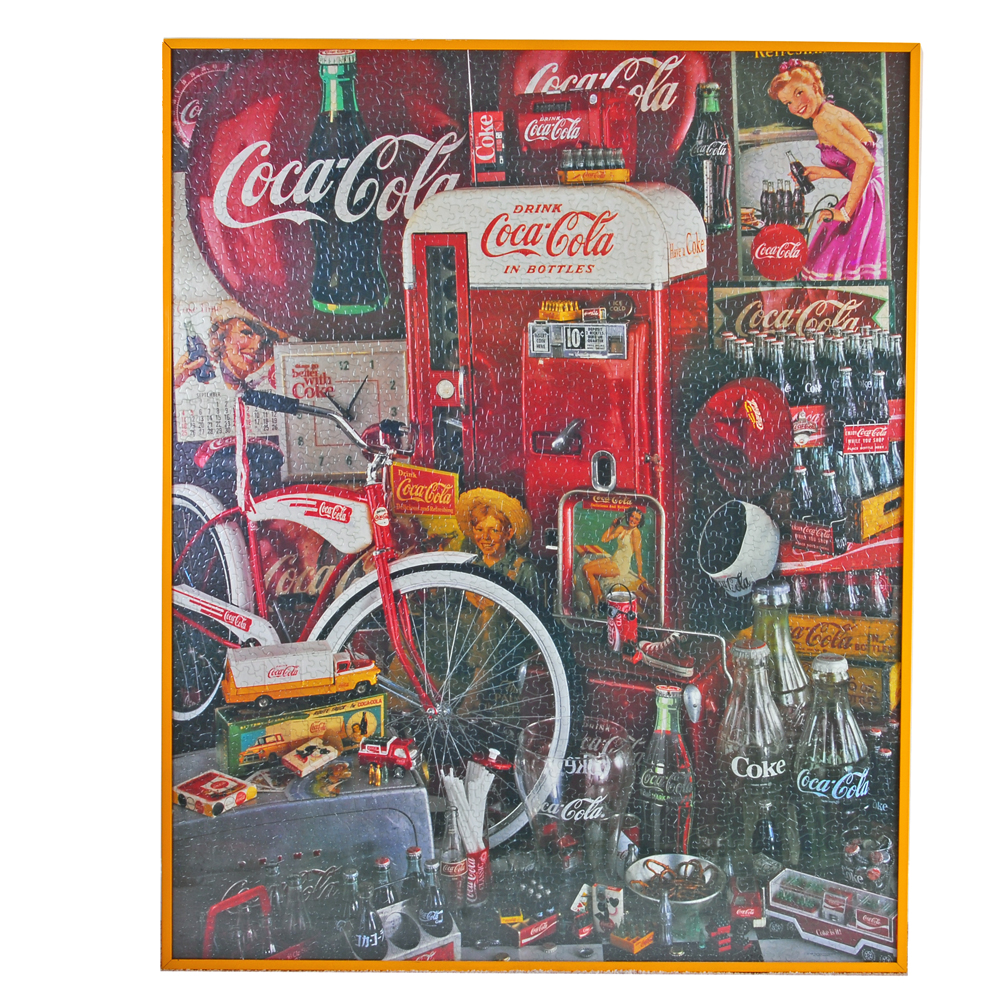 Framed Coca-Cola Puzzle Poster