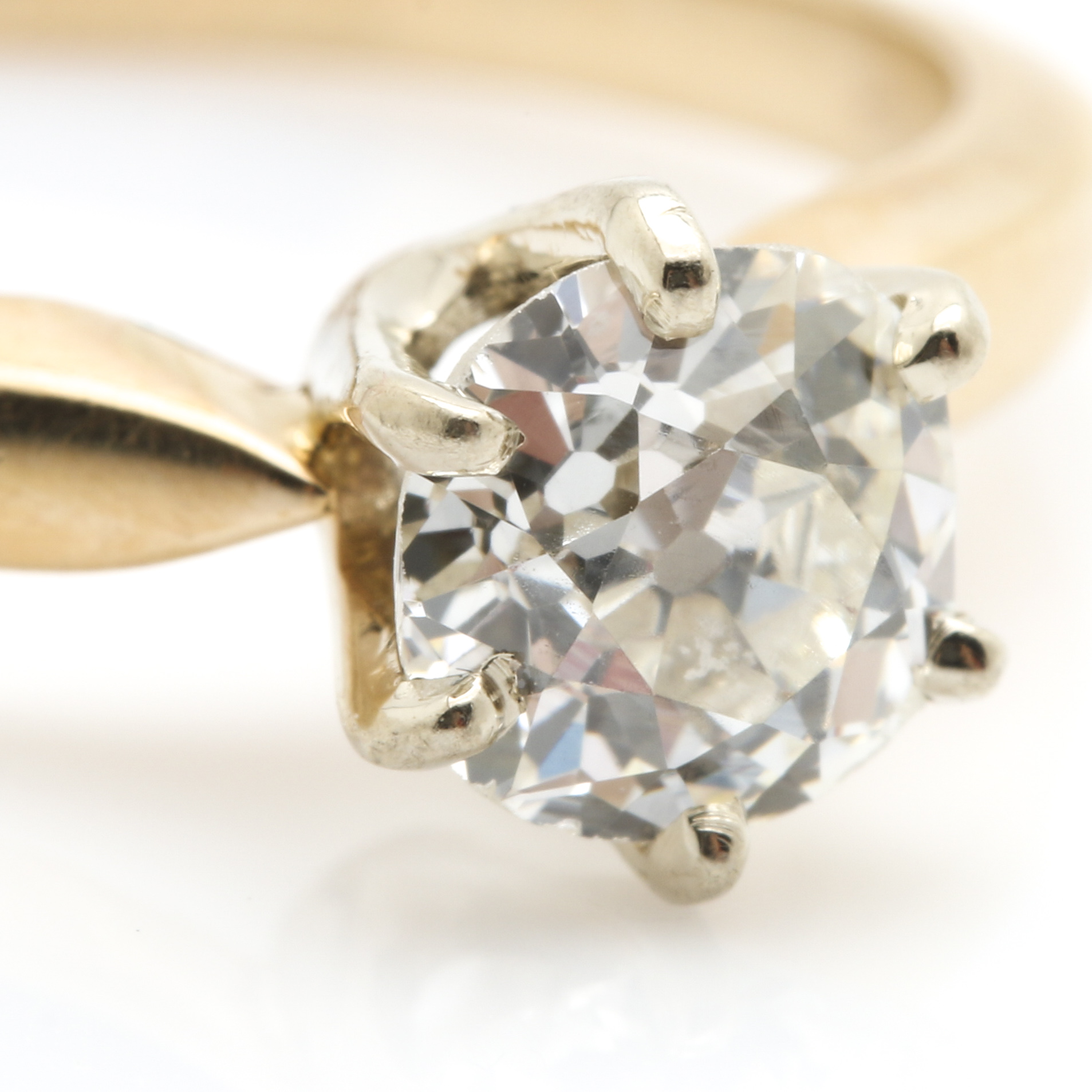 14K Yellow Gold Solitaire Diamond Ring