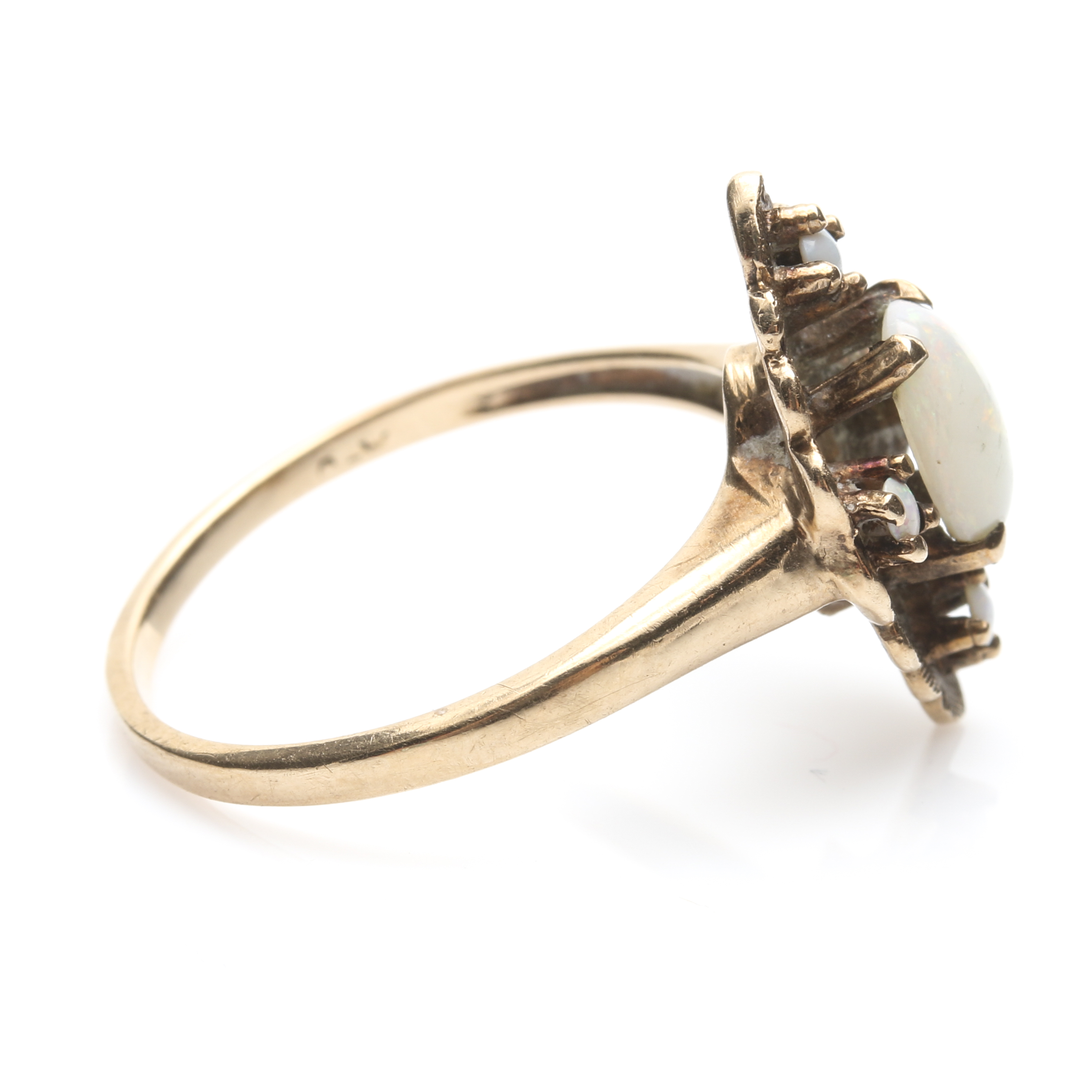 10K Yellow Gold Opal Ring