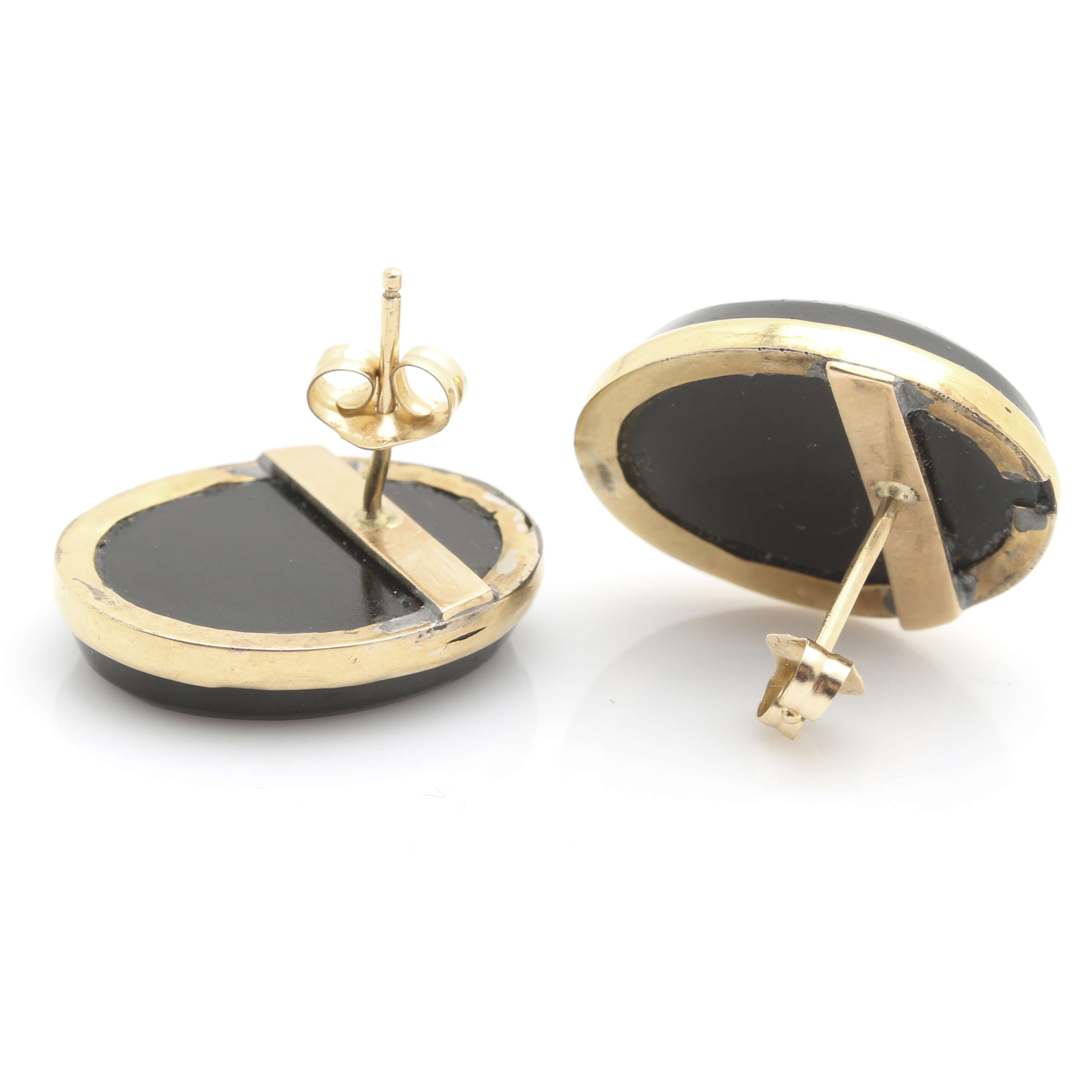 10K and 14K Yellow Gold Micro Mosaic Grand Tour Earrings