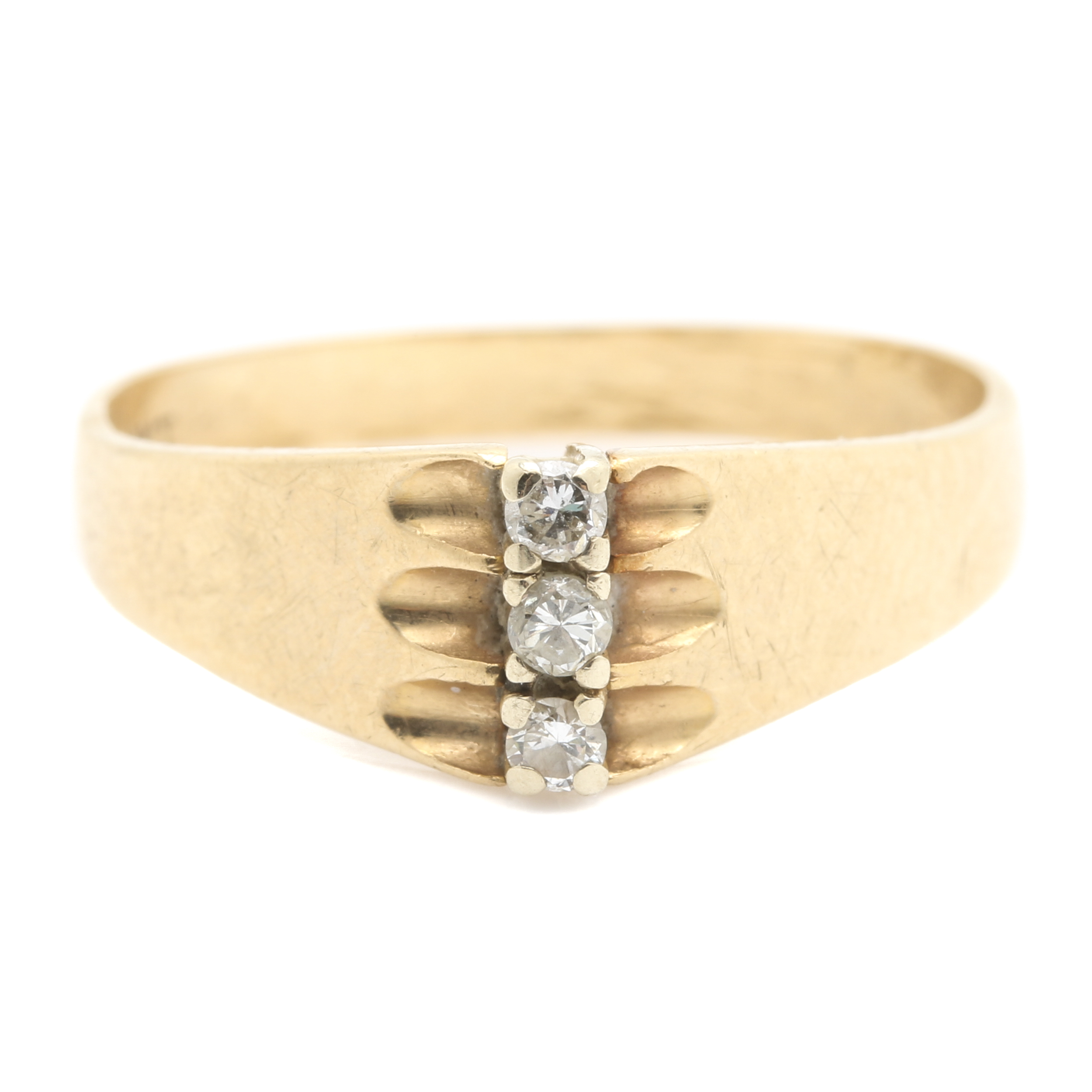 14K Yellow Gold Diamond Ring