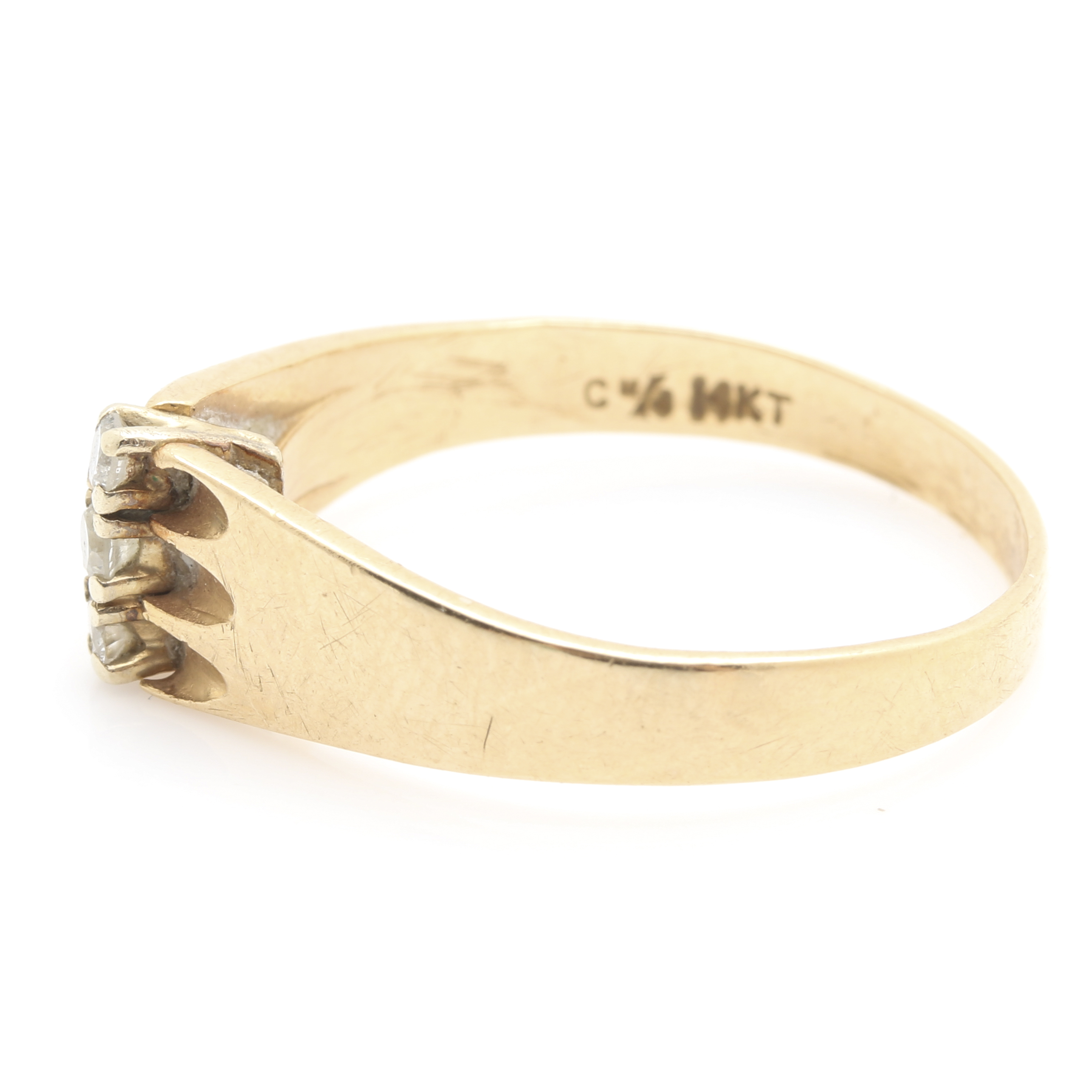 14K Yellow Gold Diamond Ring