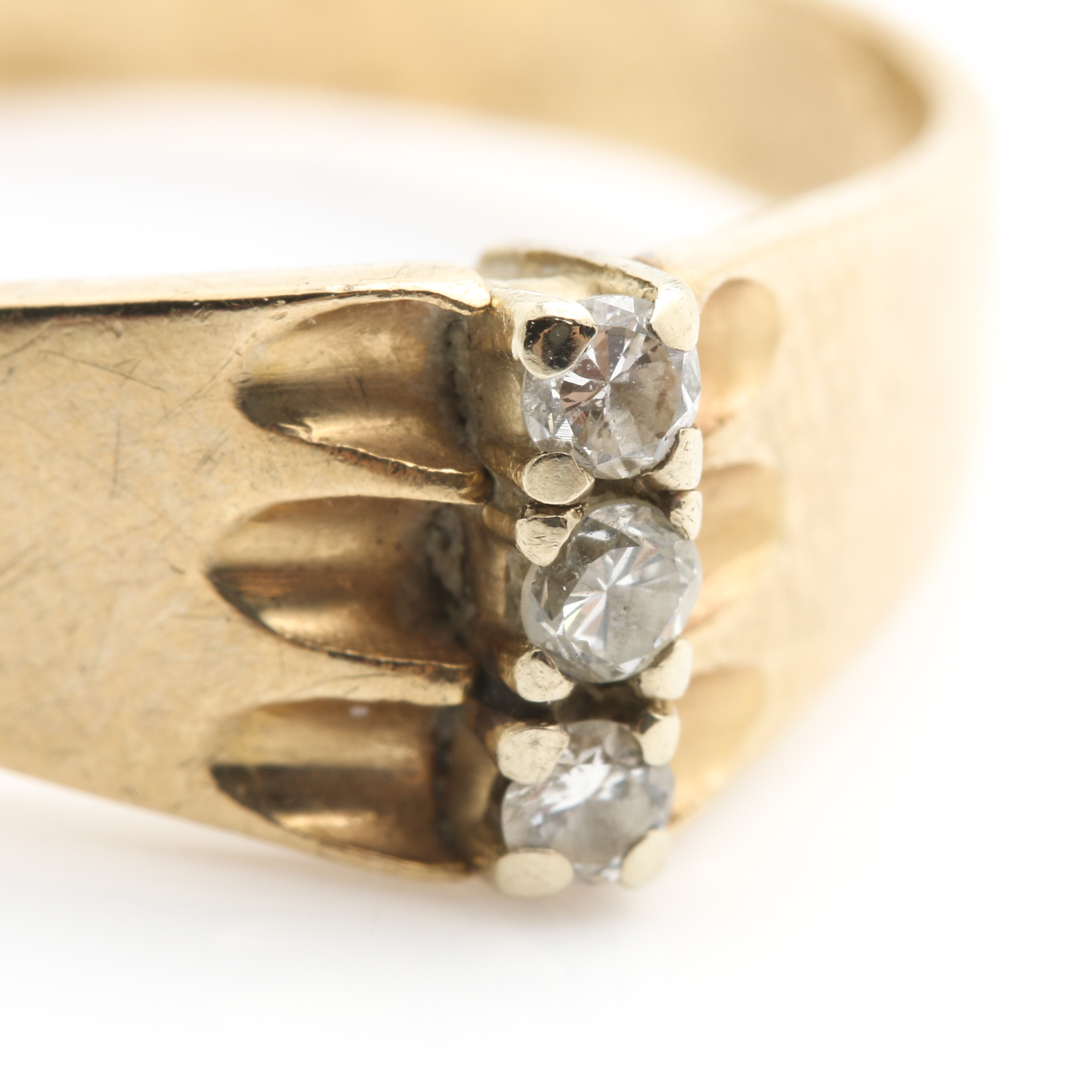 14K Yellow Gold Diamond Ring