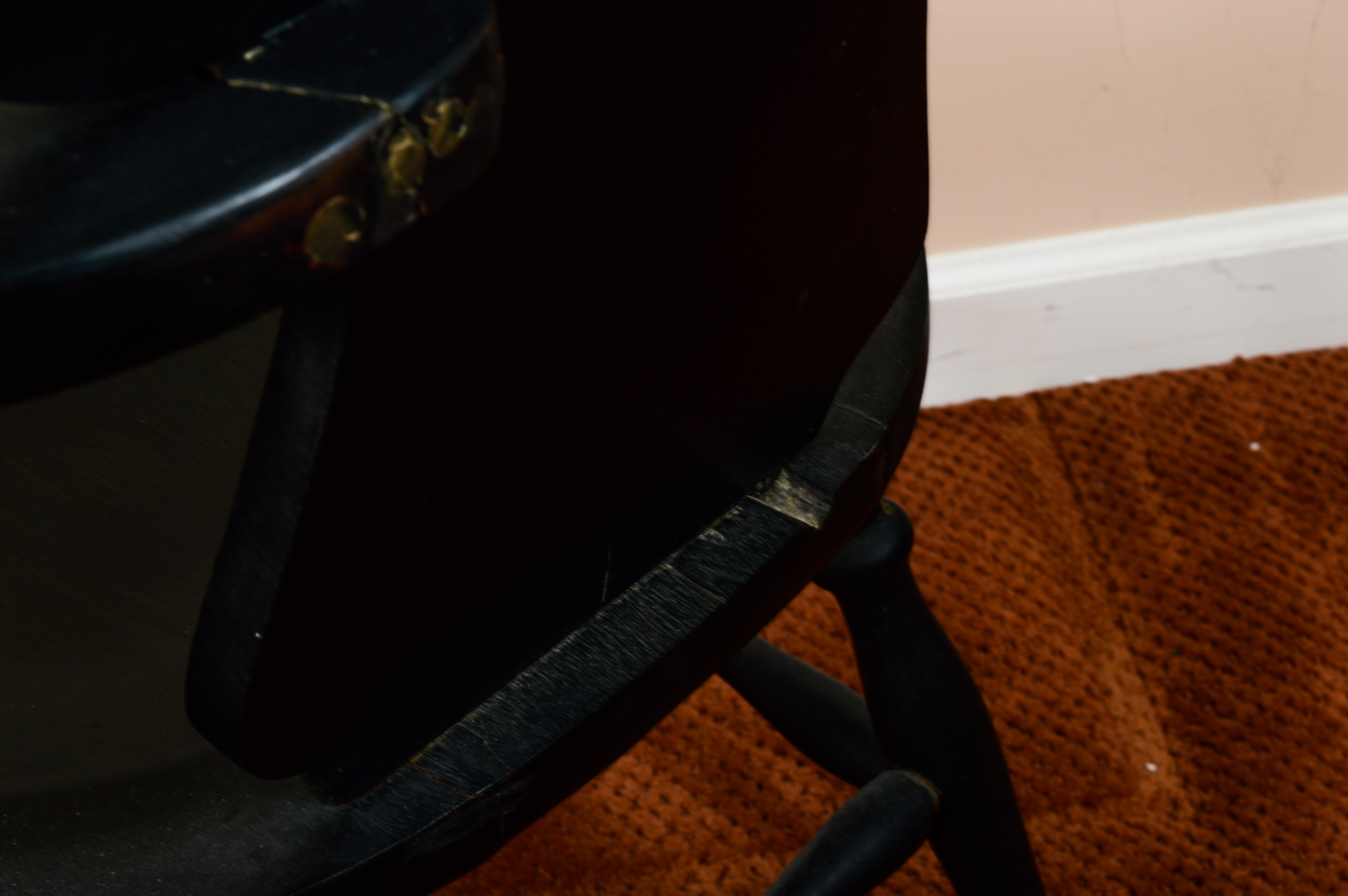 Carved "North Wind" Wooden Hall Chair