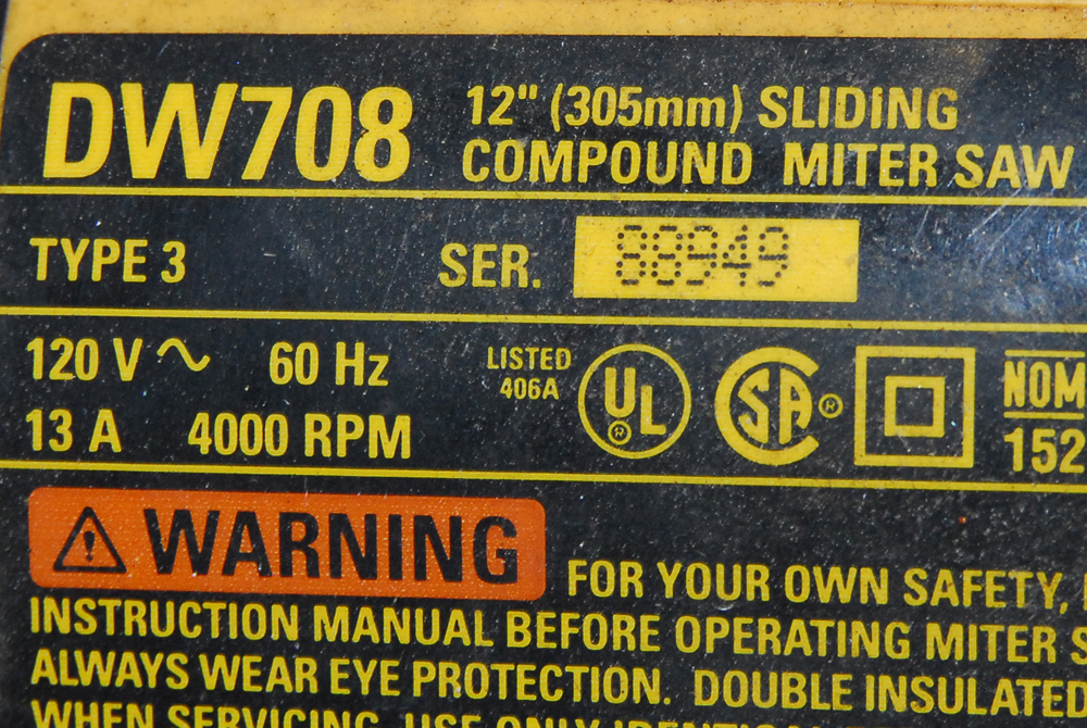 DeWalt 12" Sliding Compound Miter Saw With Stand