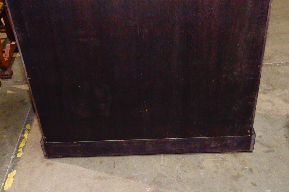 Two-Door Storage Cabinet With Wire Mesh and Fabric Panels