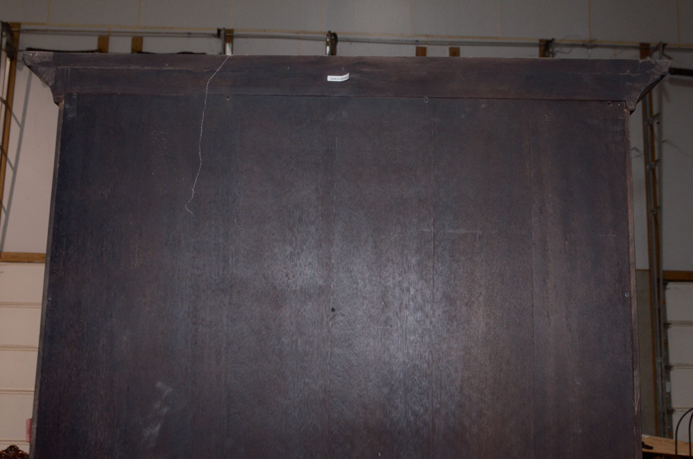 Two-Door Storage Cabinet With Wire Mesh and Fabric Panels