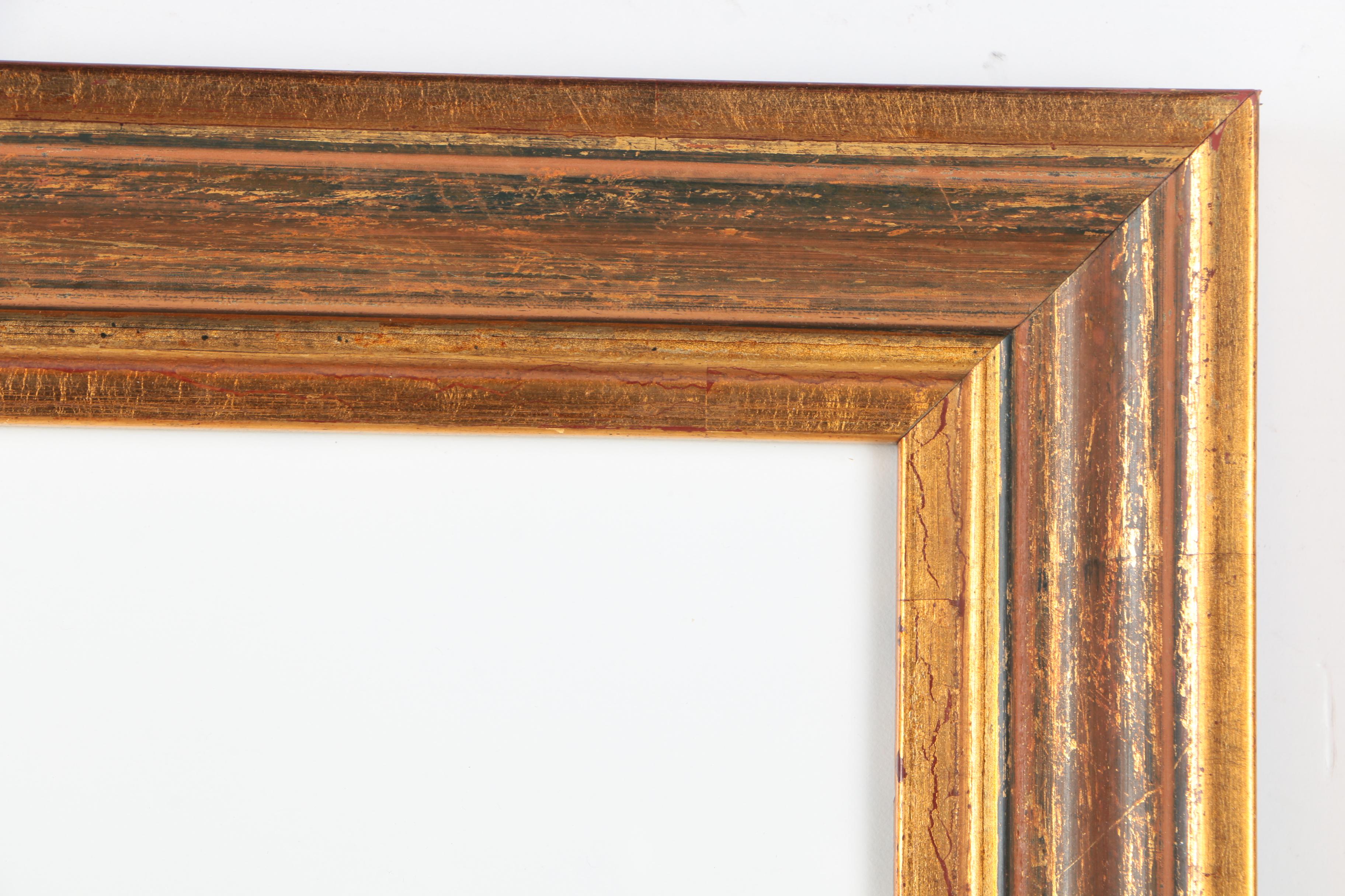 Mixed Media Work on Paper of Palm and Architectural Imagery