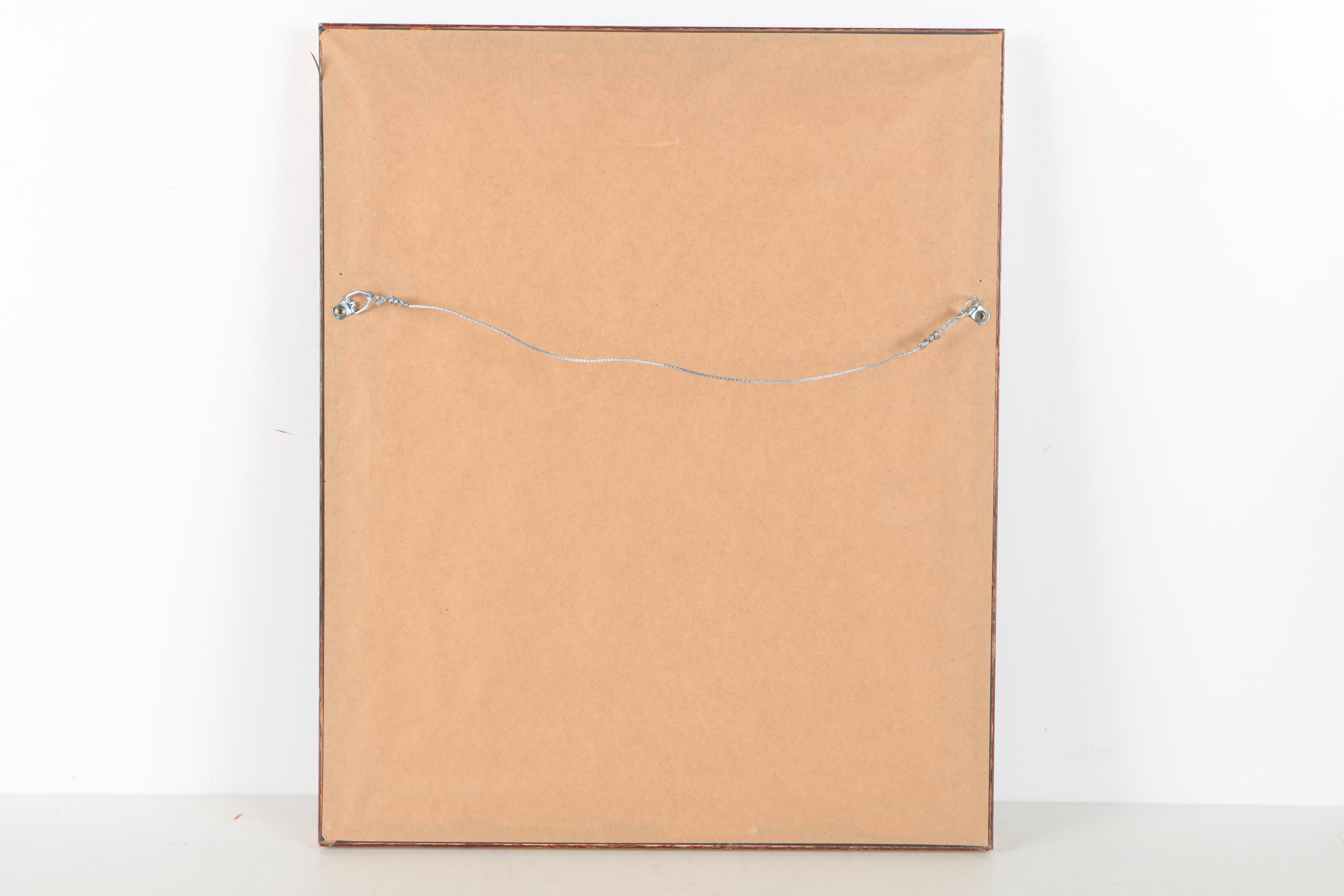 Mixed Media Work on Paper of Palm and Architectural Imagery