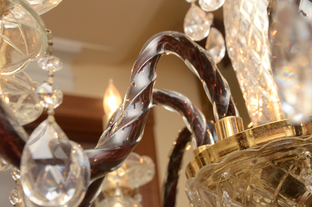 Eight Light Crystal Chandelier