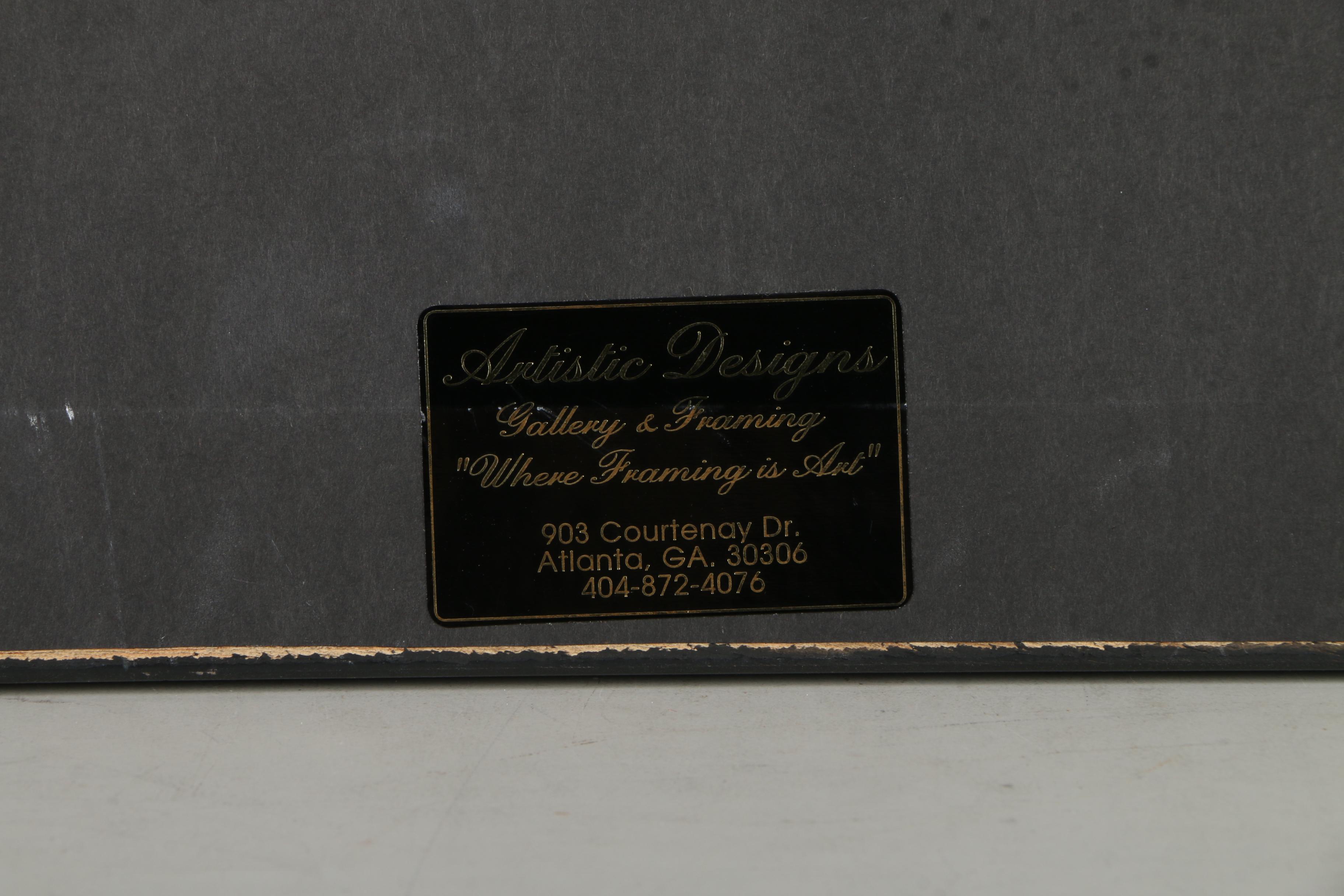 Byron Sokolik Mixed Media Collage of the Moon