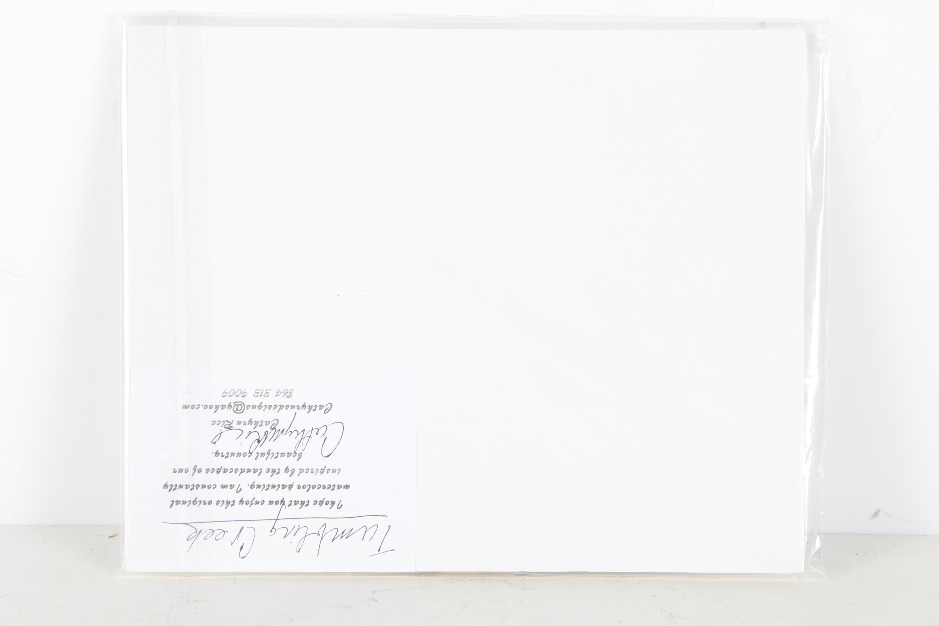 Cathy Rice Watercolor Paintings "Edge of the River" and "Tumbling Creek"