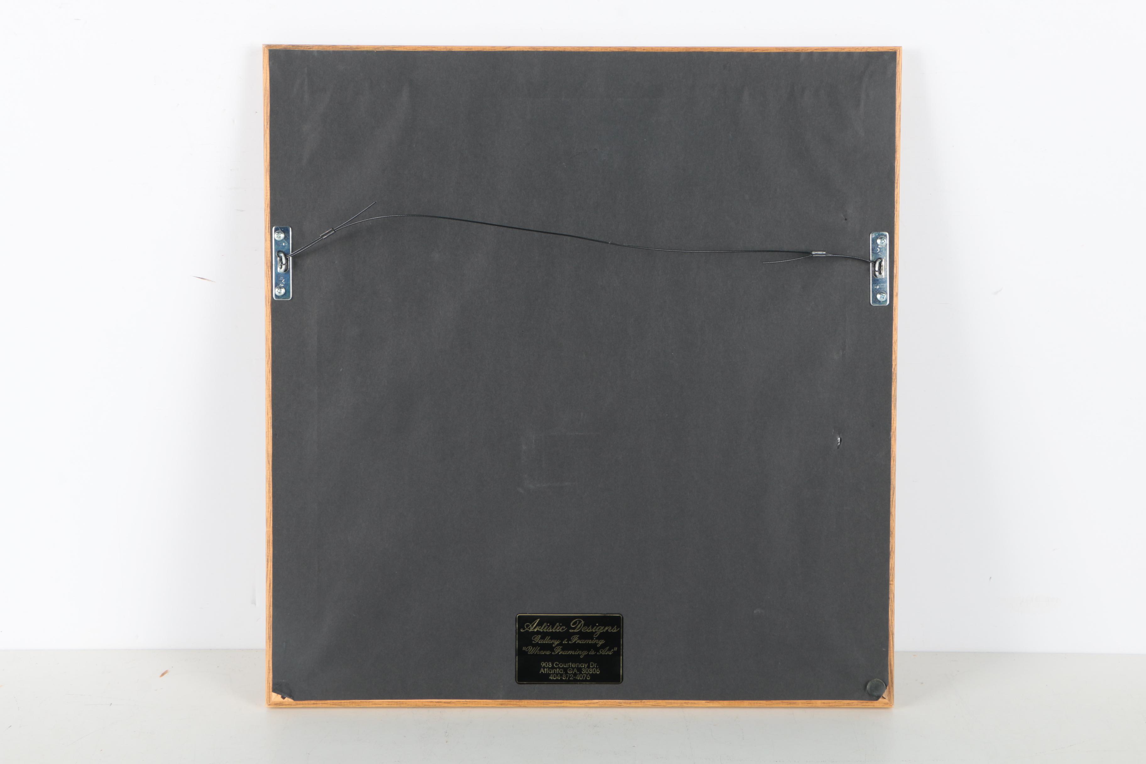 Marcia Hardy 2001 Torn Paper Collage of Starry Mountain Landscape