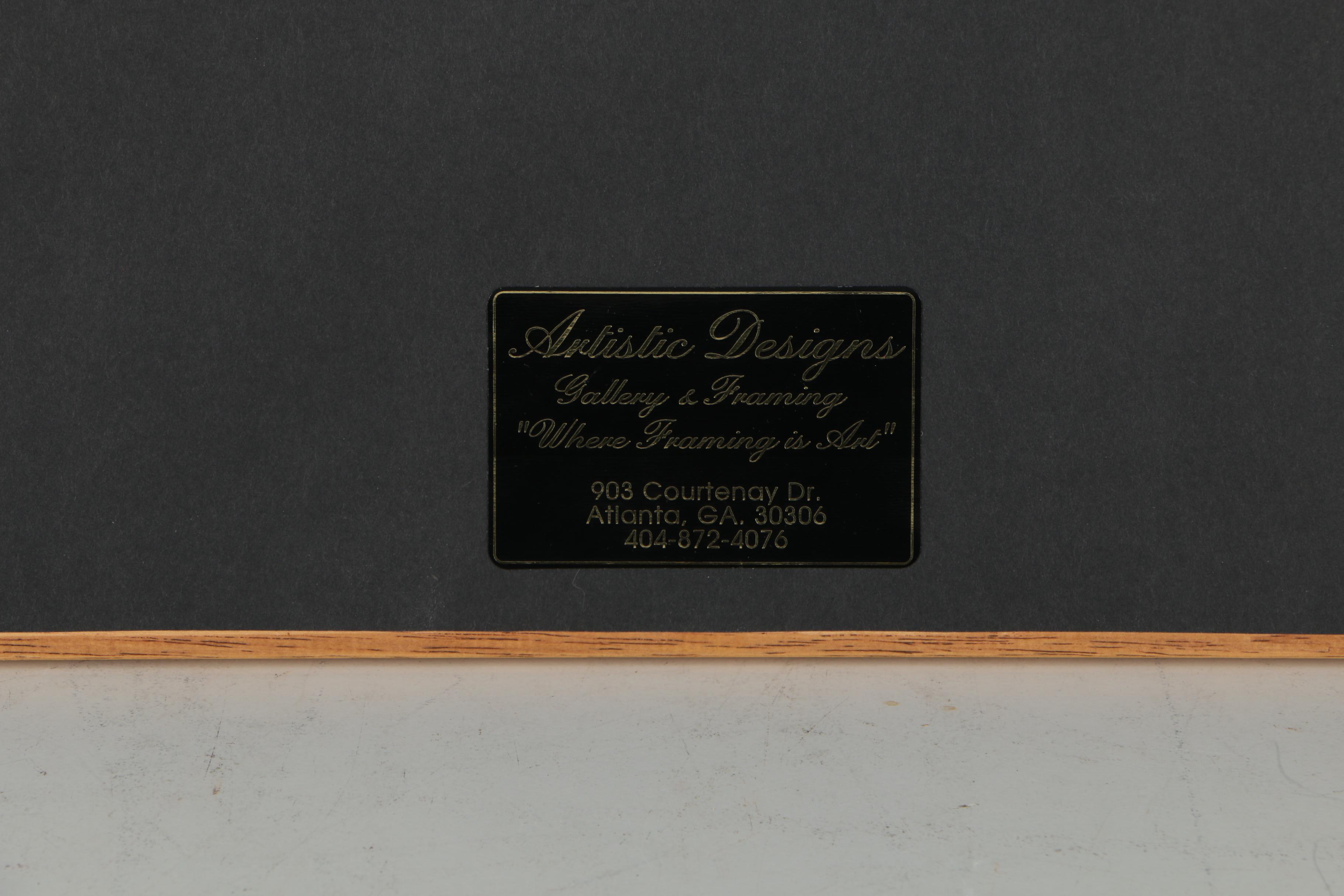 Marcia Hardy 2001 Torn Paper Collage of Starry Mountain Landscape