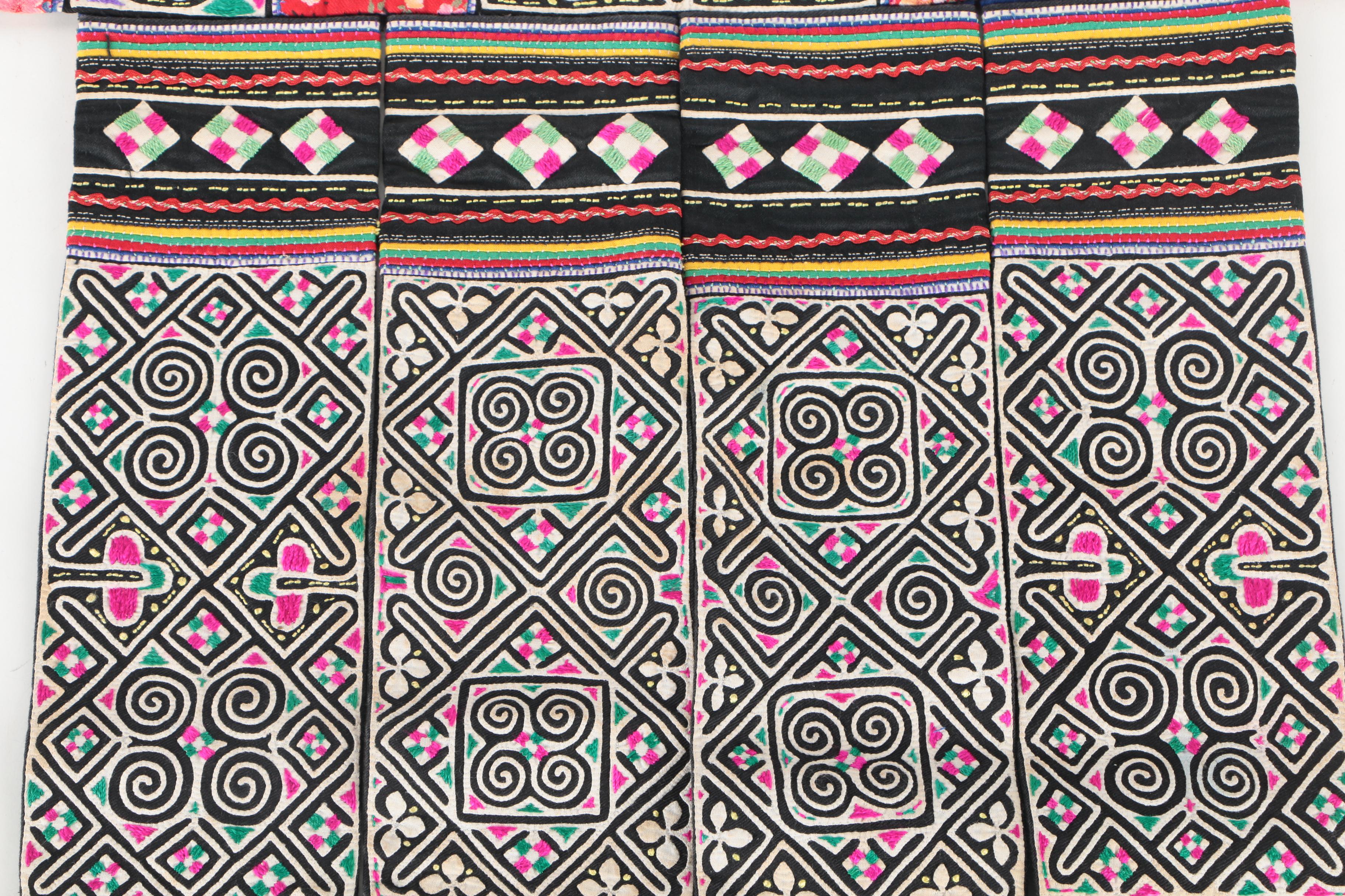Nepalese Hand-Stitched Appliqué and Embroidery Wall Hanging