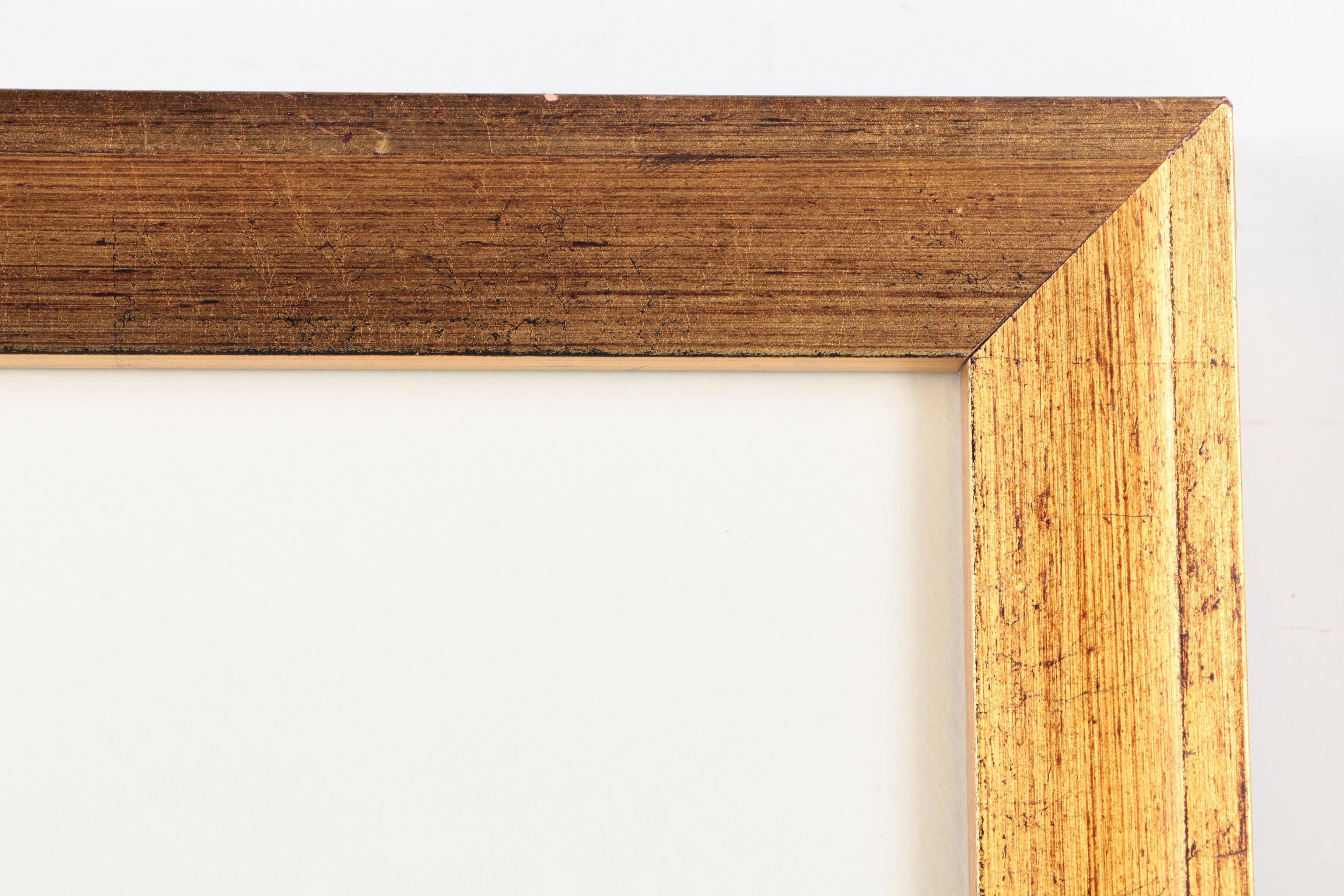 J. Gossman Mixed Media Painting on Paper of Clouds Over a Horizon