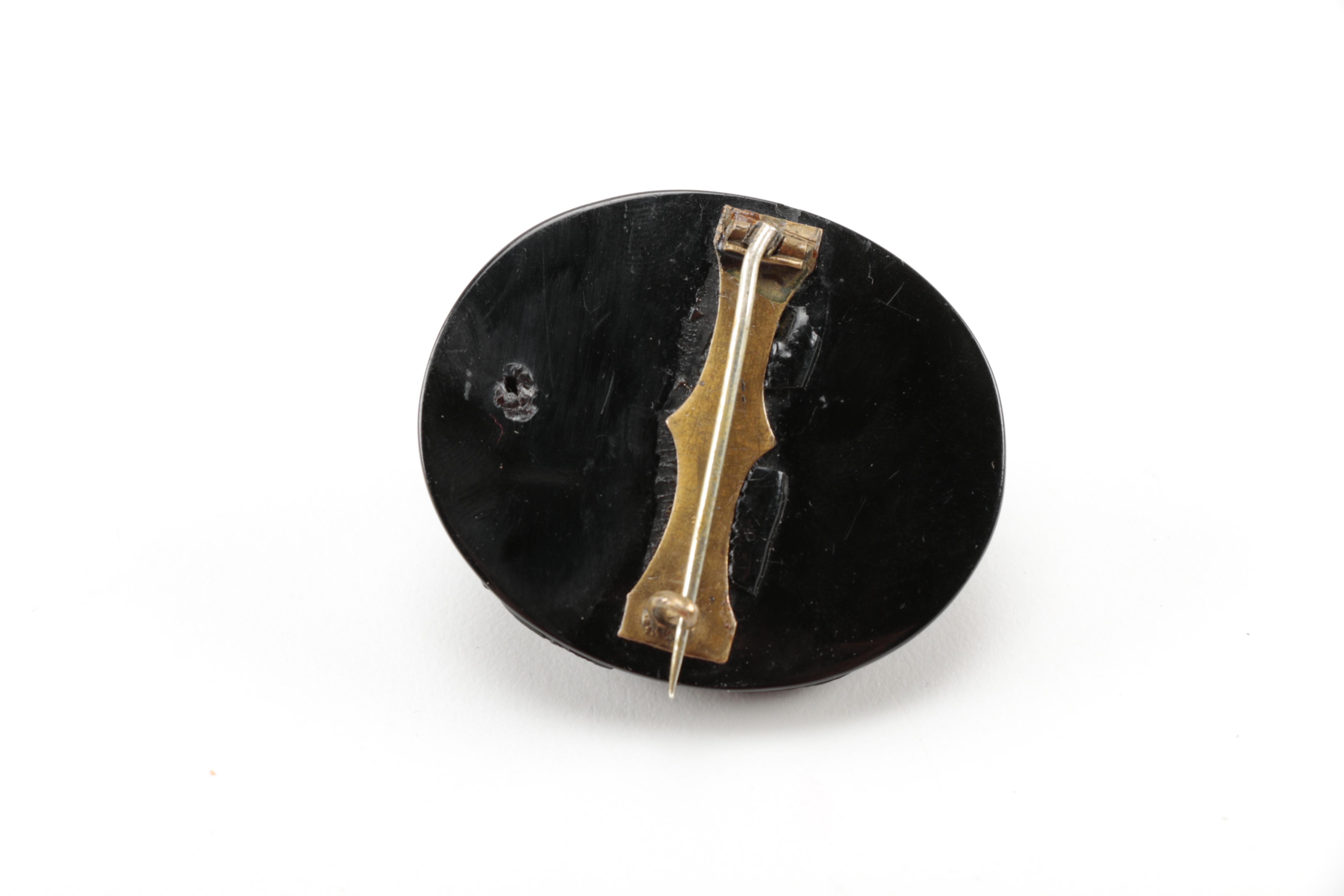 Vintage Carved Bakelite Bracelets and Antique Brooch