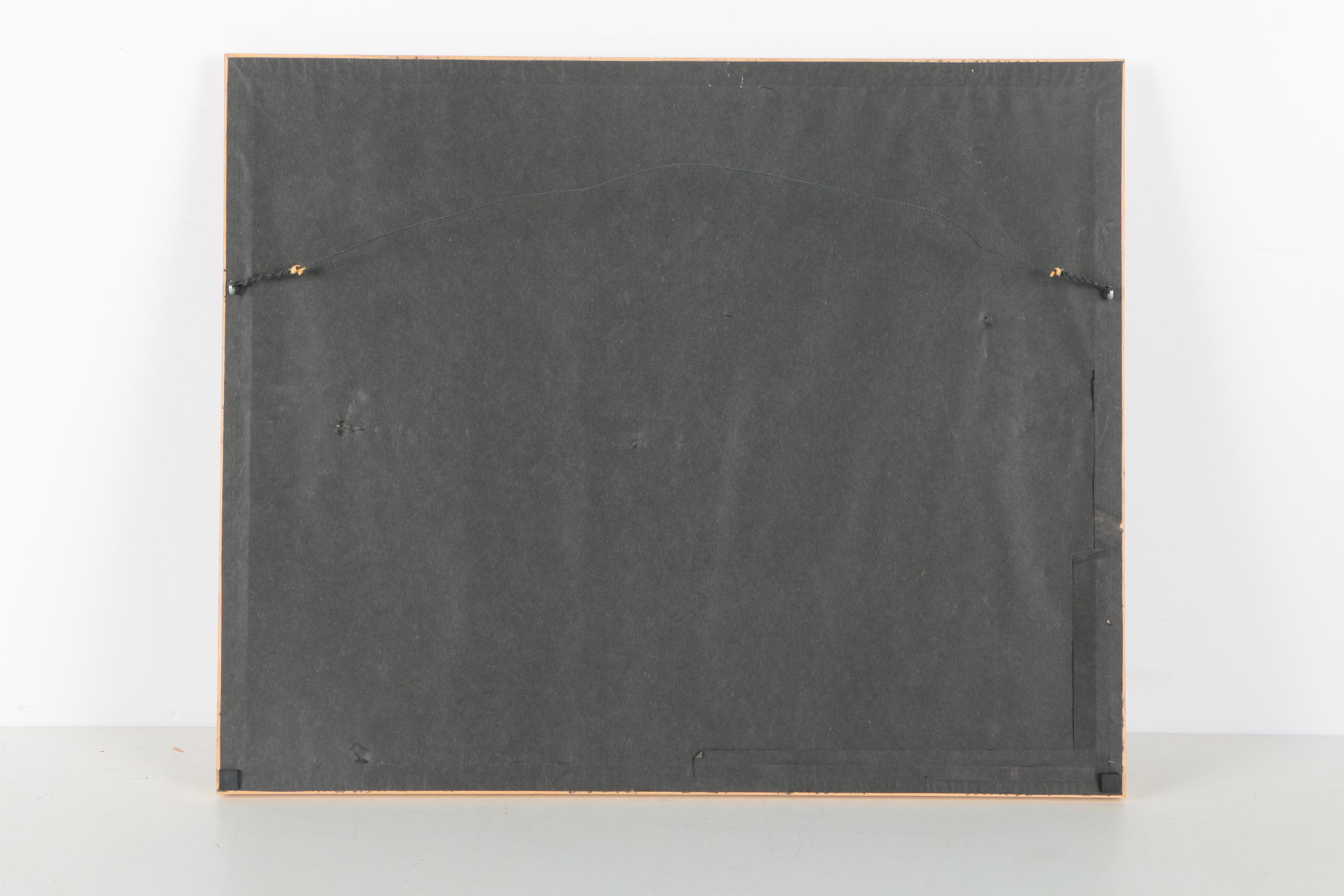 Jim N. Hill Acrylic on Paper Painting of Reclining Woman