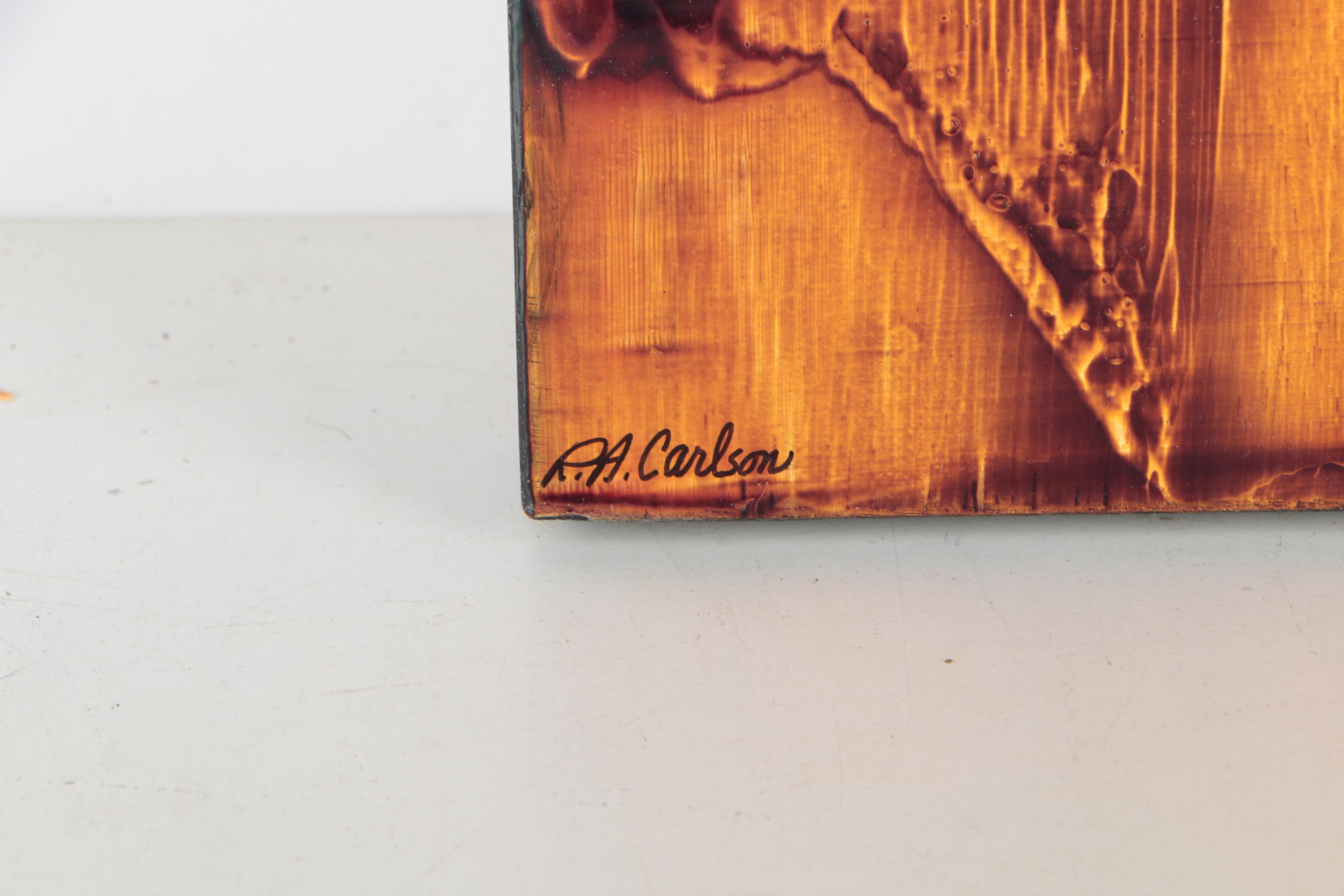 Richard A. Carlson Acrylic Over Gesso on Wood Panel "Earth Spirit II"