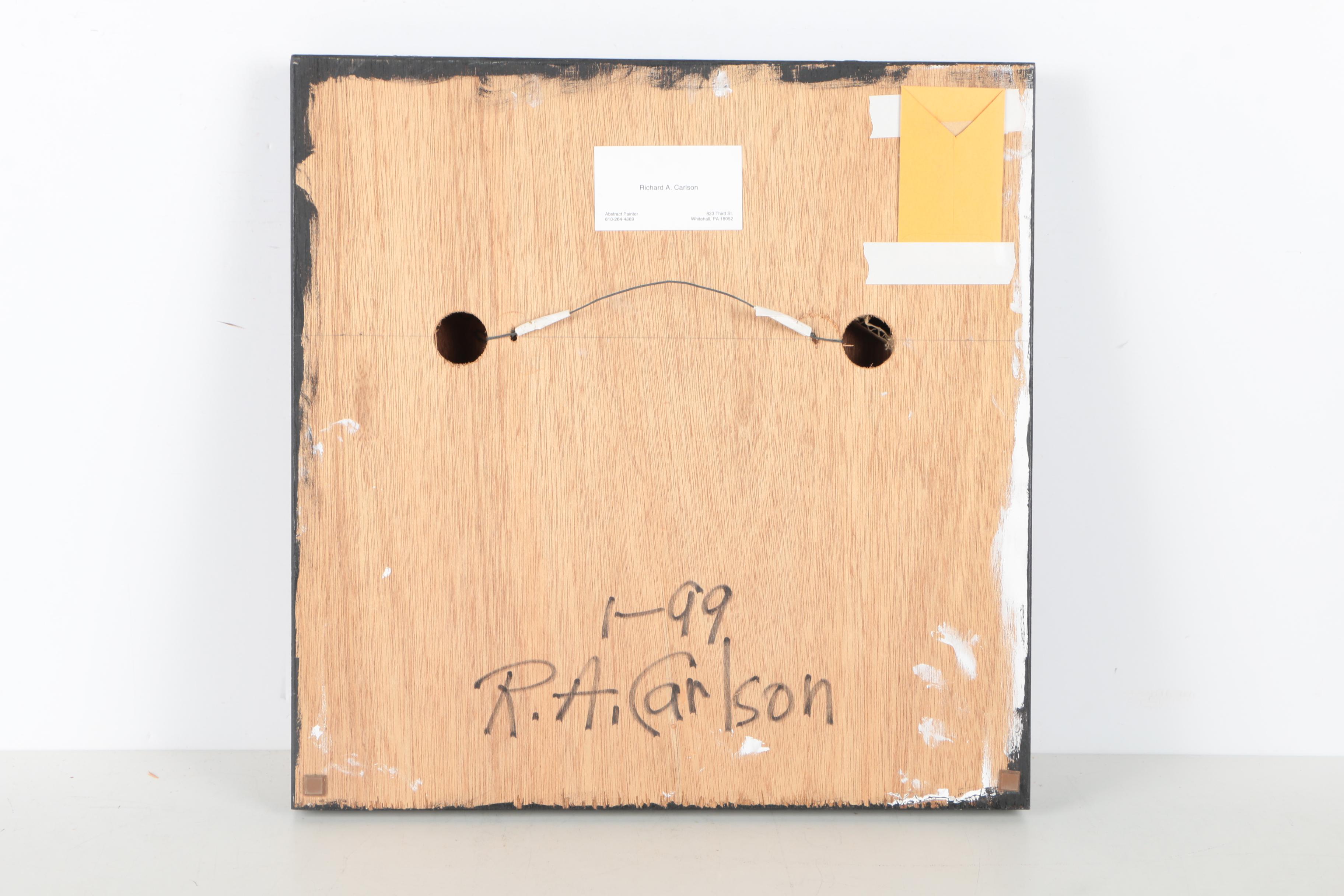 Richard A. Carlson Acrylic Over Gesso on Wood Panel "Earth Spirit II"