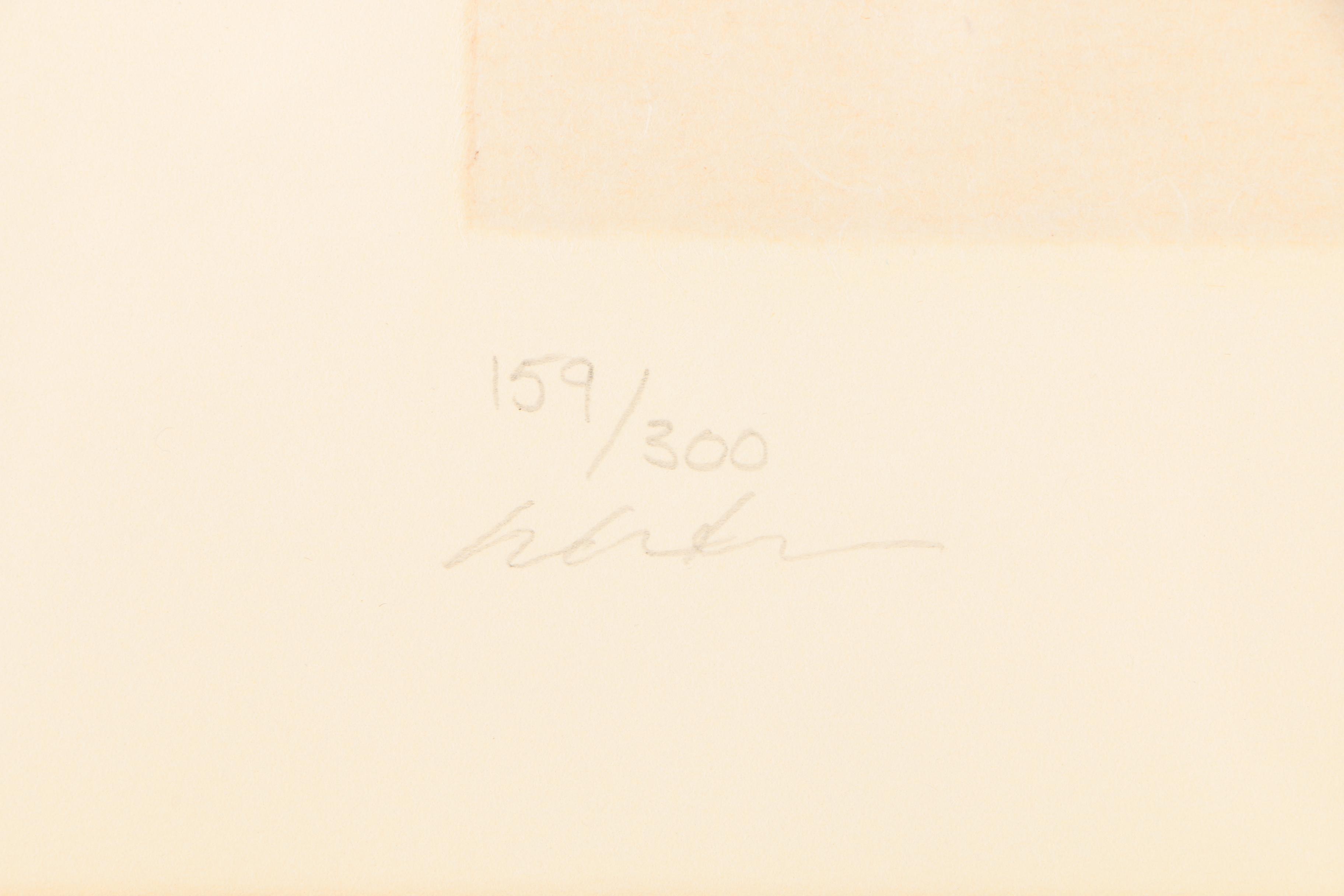 John Lennon and Yoko Ono Stone Lithograph with Chine Colle  "Tokyo, Summer '77"