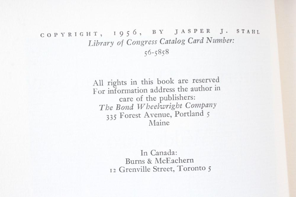 Jasper J. Stahl "History of Old Broad Bay and Waldoboro" Volumes I and II