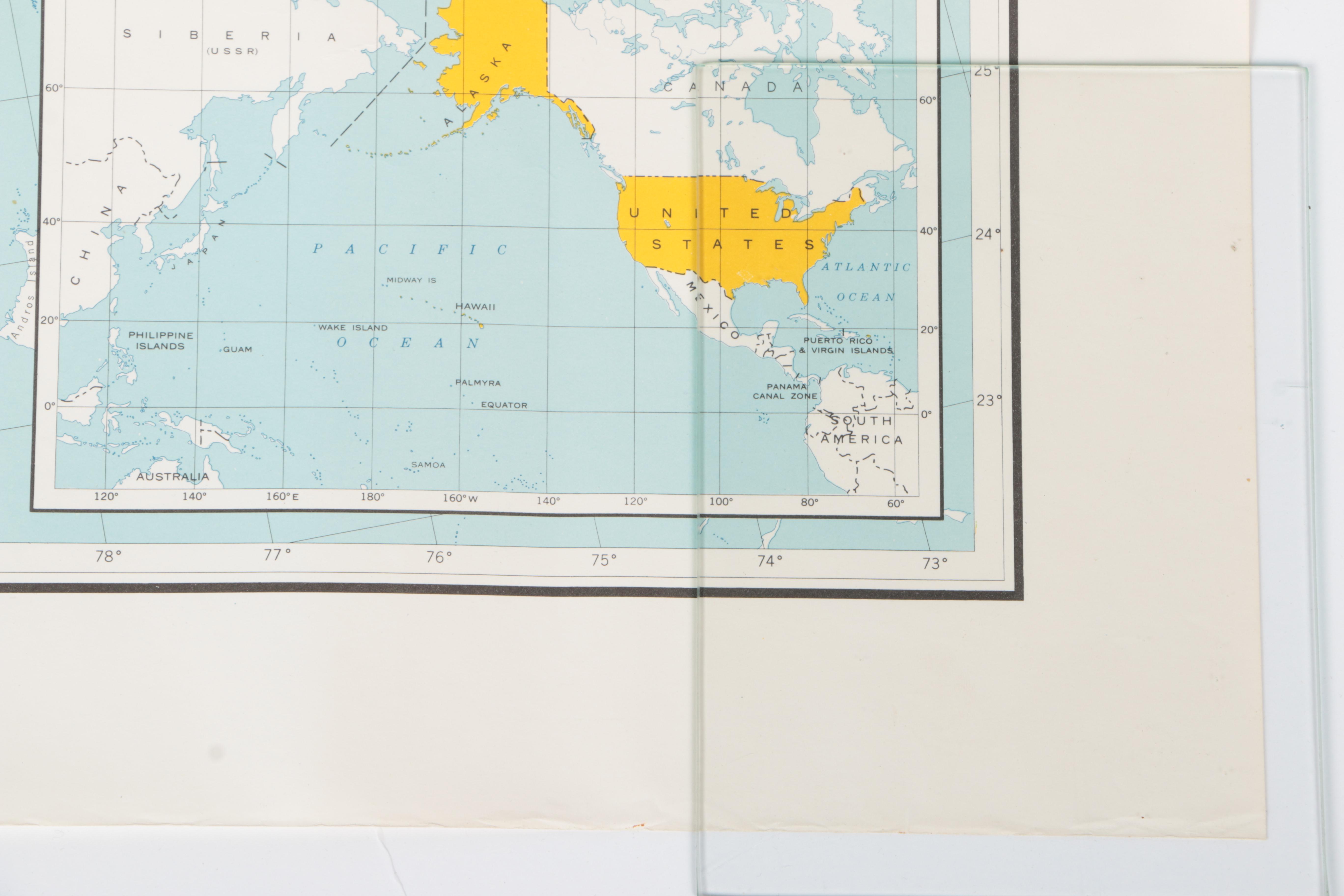 1964 Map of the United States With National Parks, Historical Boundaries and More