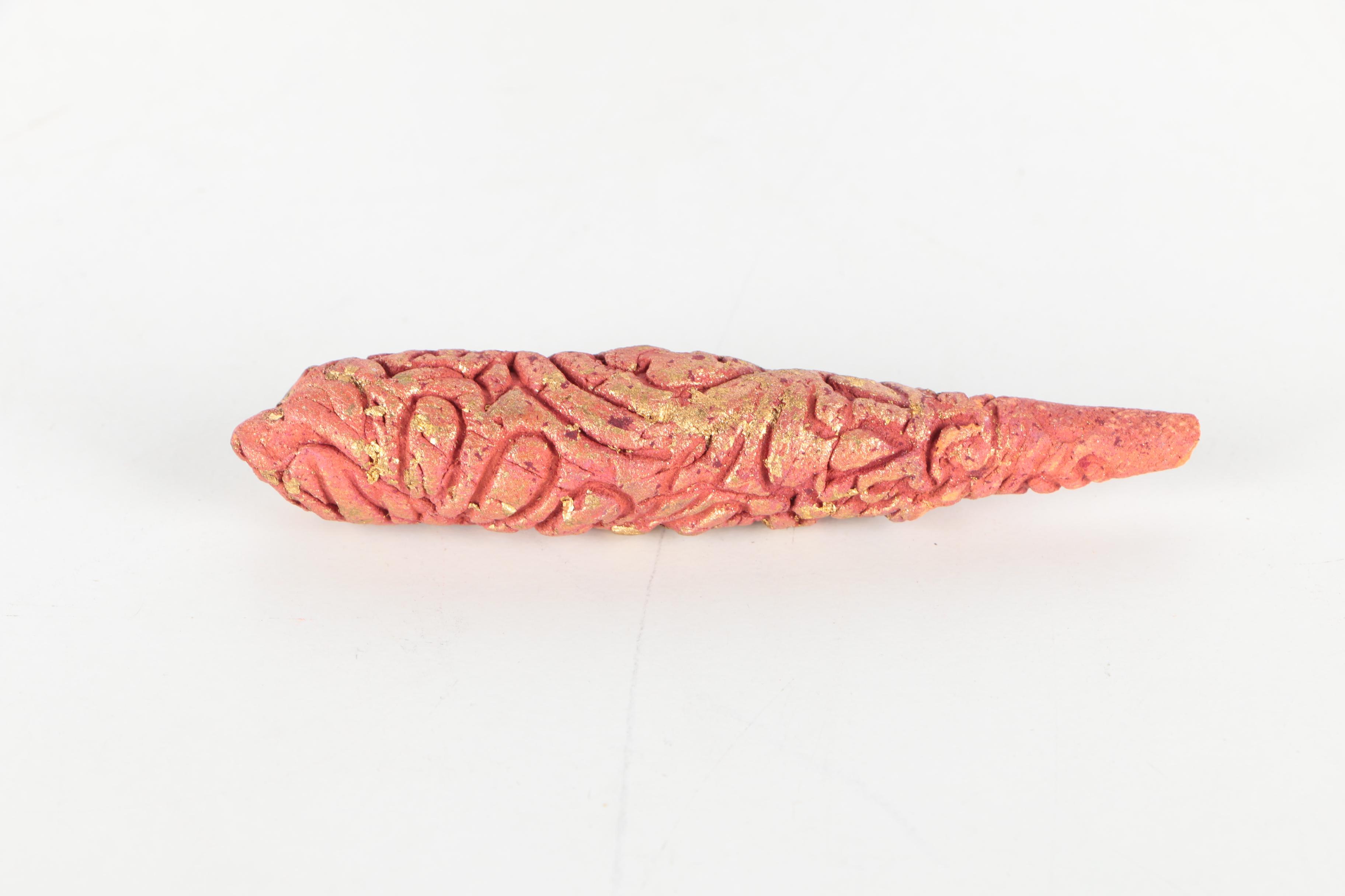 Signed Handbuilt Stoneware Bottle with Stopper