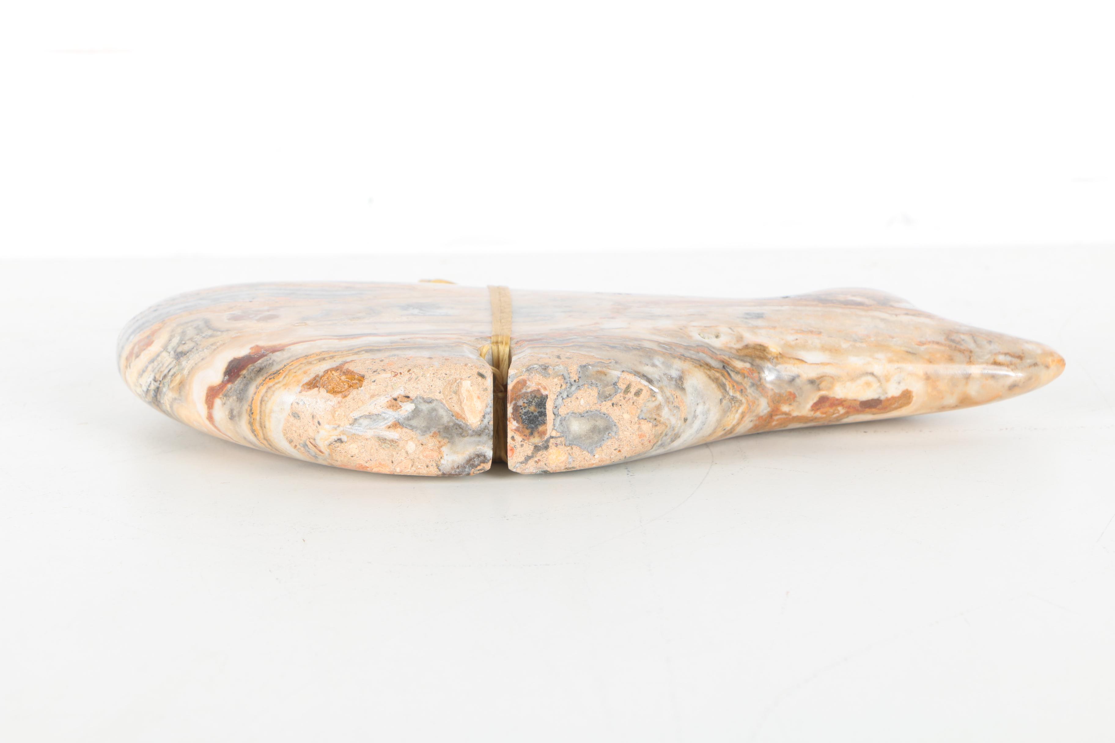 Zuni Native American-Inspired Carved Agate Bear Fetish