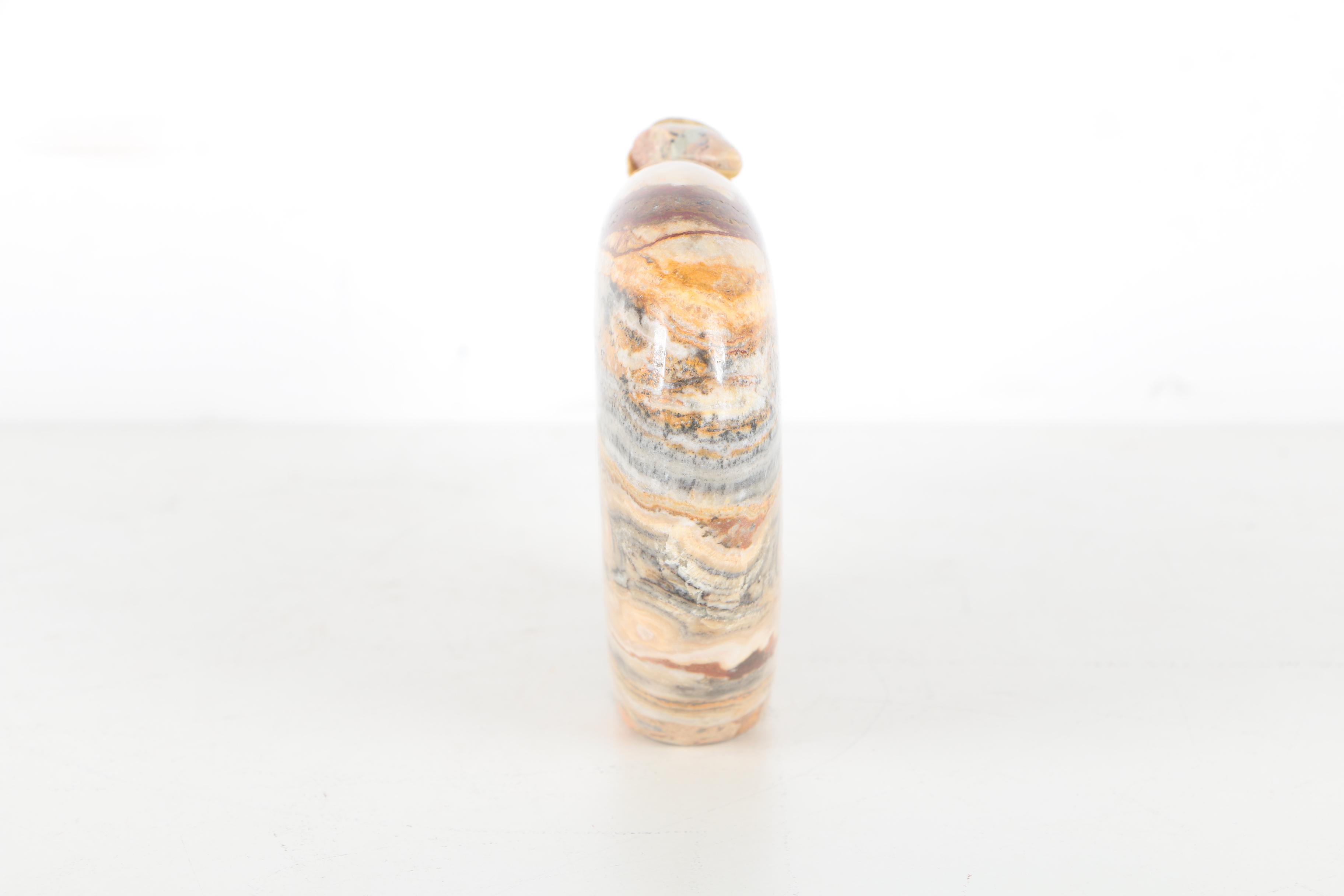 Zuni Native American-Inspired Carved Agate Bear Fetish