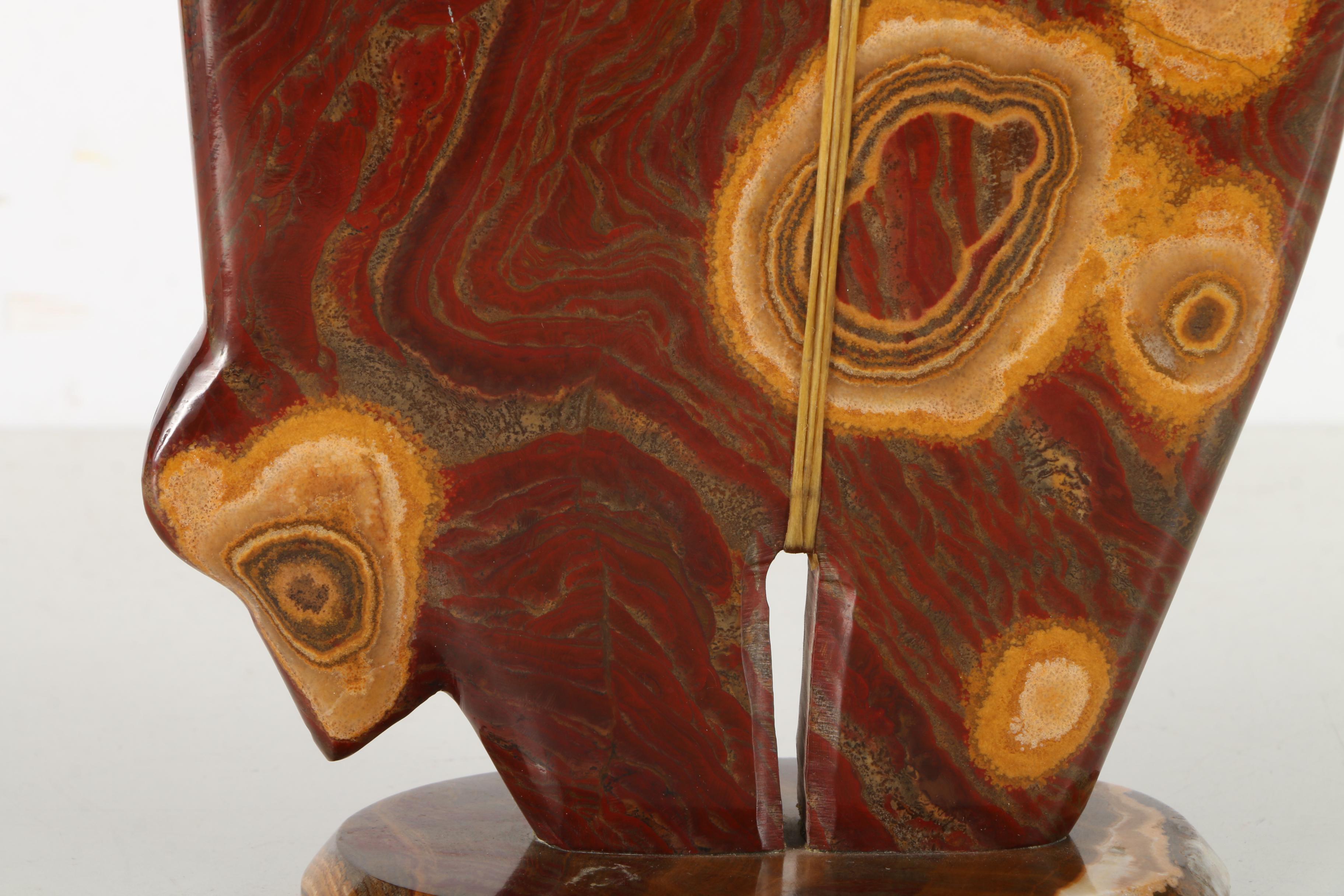 Zuni Native American-Inspired Carved Agate Bear Fetish