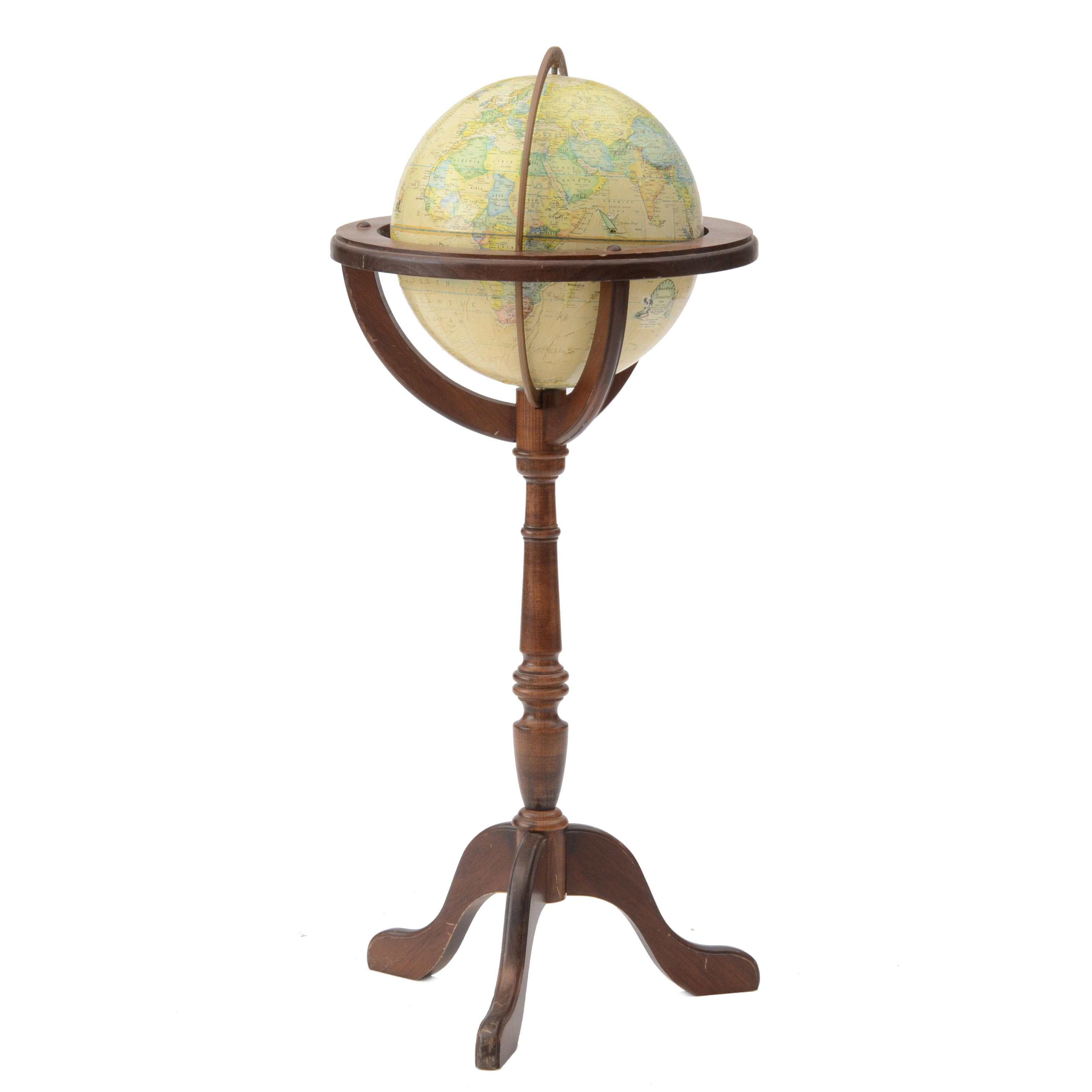 Vintage Rand McNally Globe with Stand