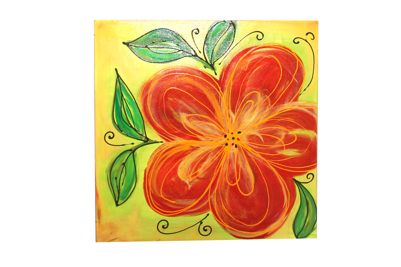 Original Alexa McNeill Acrylic Painting "Red Poppy"