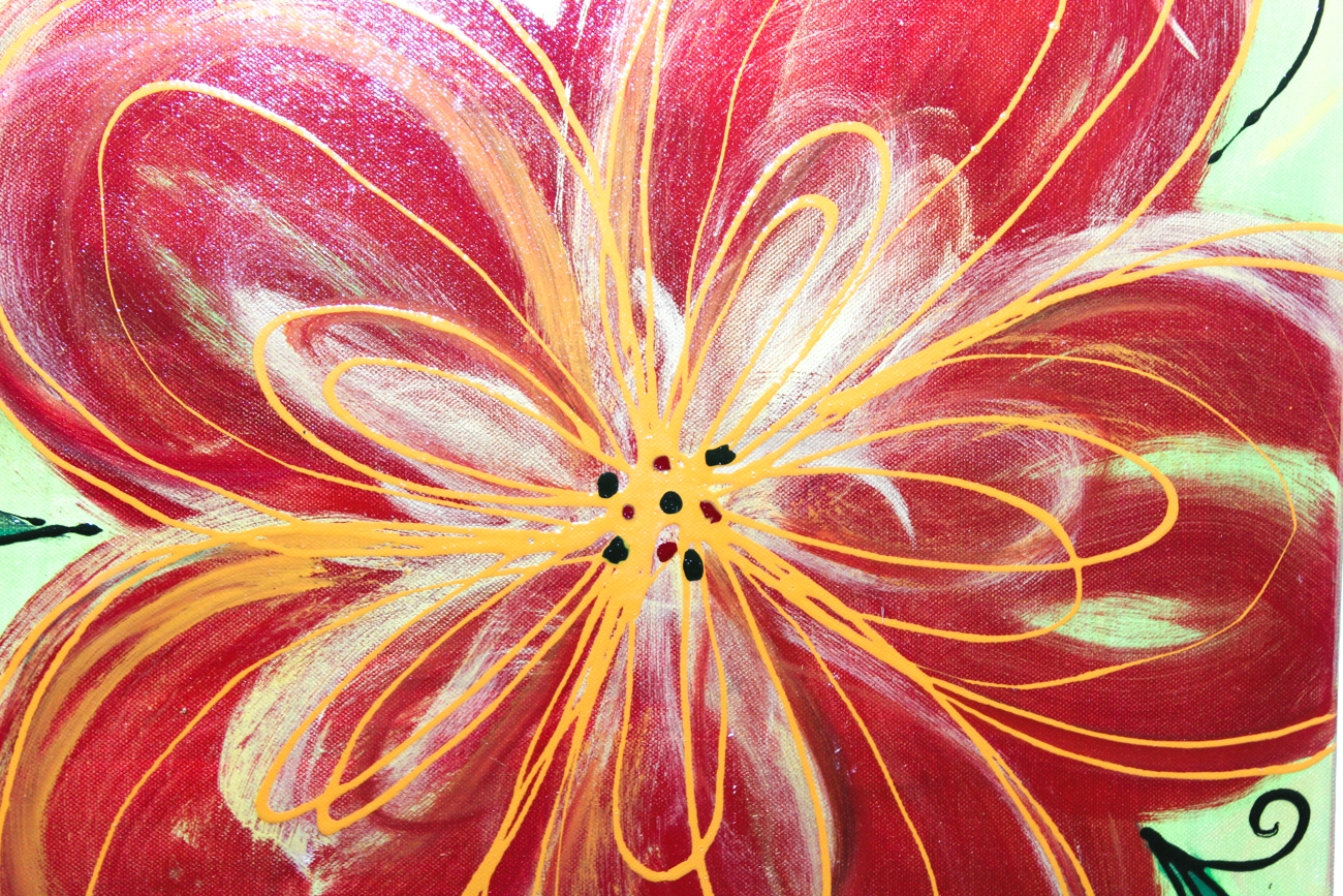 Original Alexa McNeill Acrylic Painting "Red Poppy"