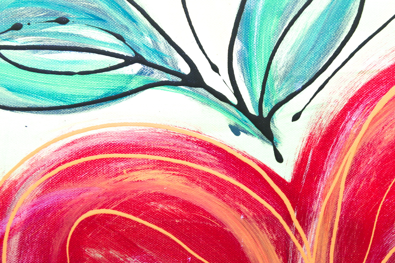 Original Alexa McNeill Acrylic Painting "Red Poppy"