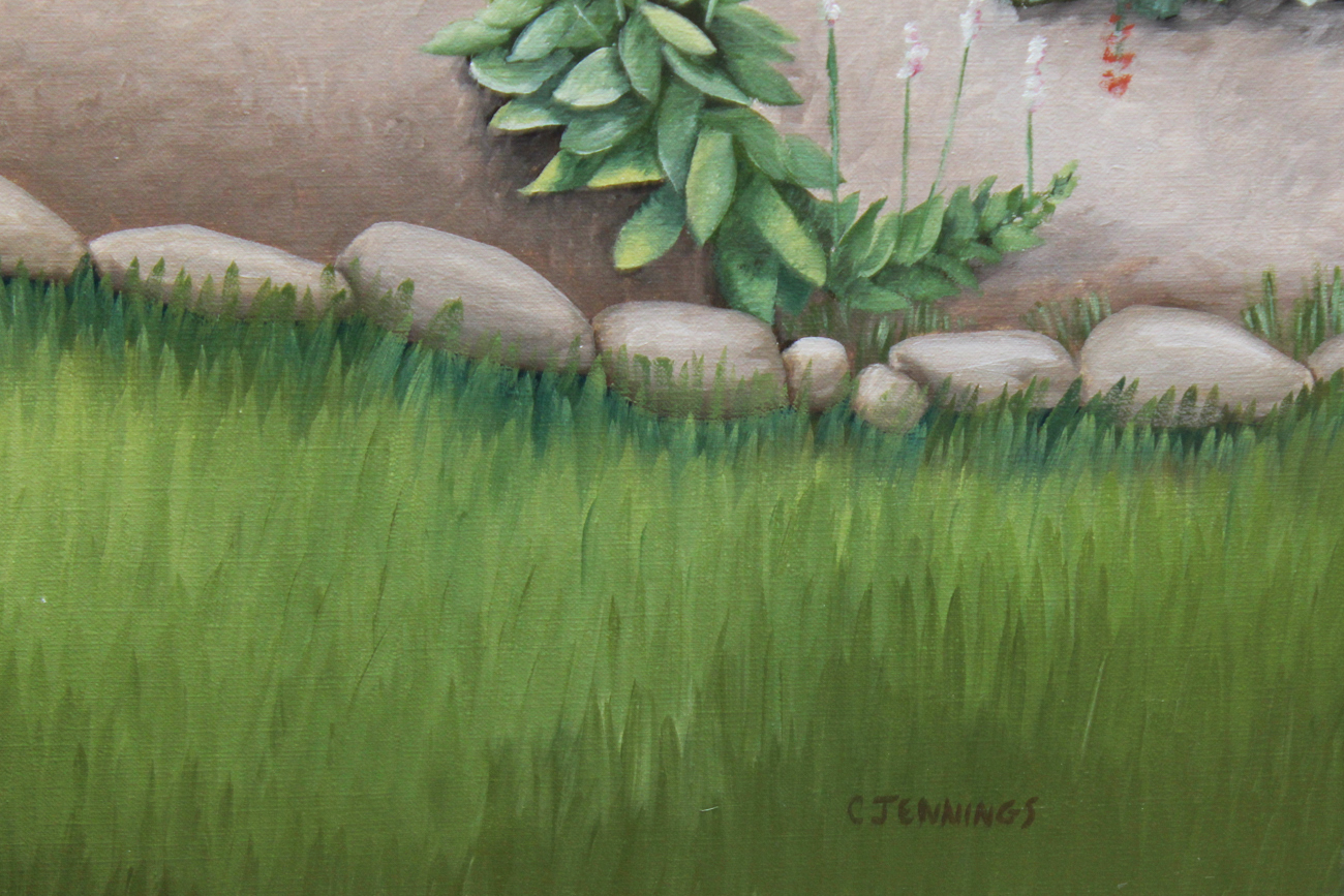 Original Caroline Jennings Oil Painting "Shutesbury Garden"