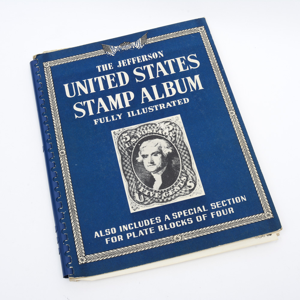 The Jefferson United States Stamp Album with Stamps