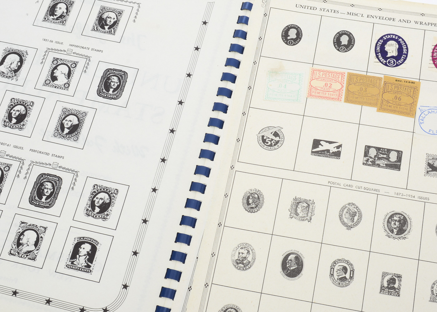 The Jefferson United States Stamp Album with Stamps