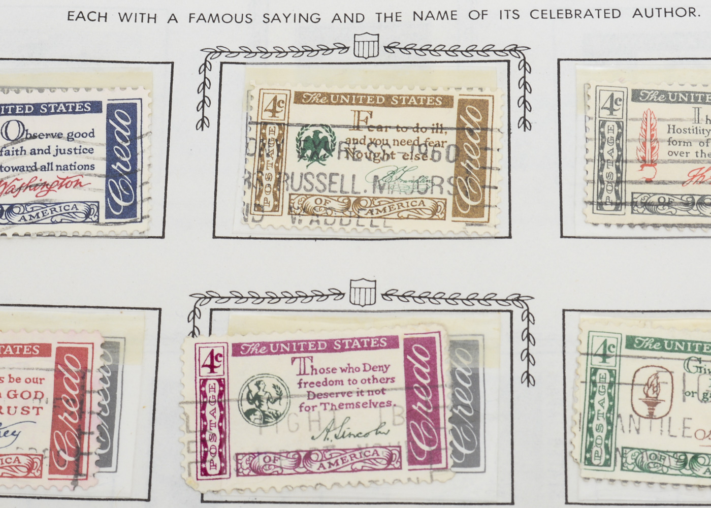 The Jefferson United States Stamp Album with Stamps