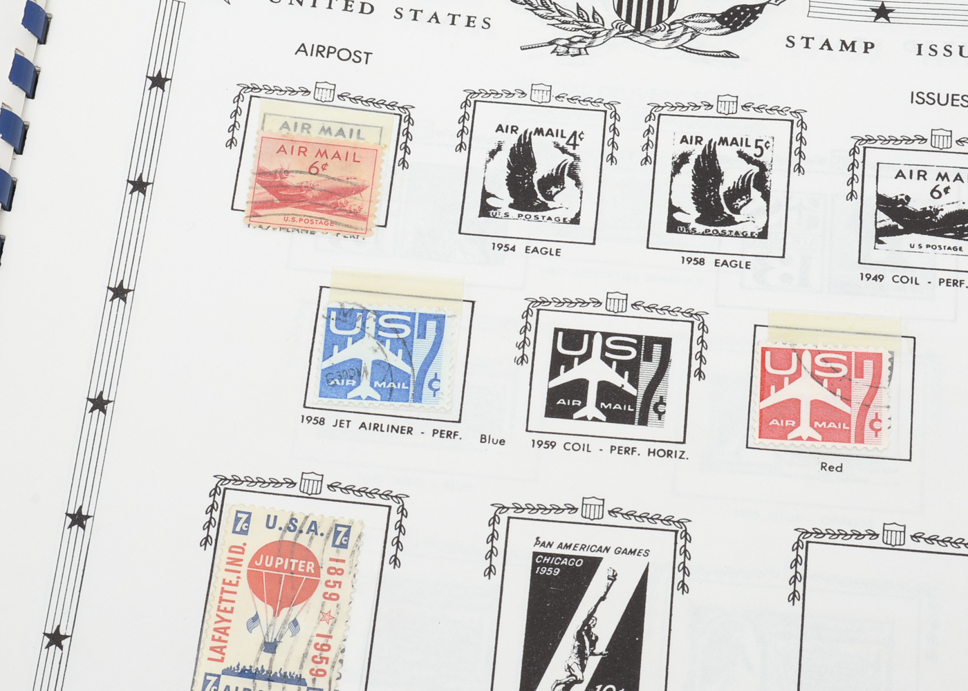 The Jefferson United States Stamp Album with Stamps