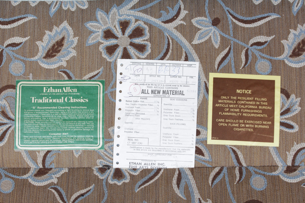 Ethan Allen "Traditional Classics" Camel Back Sofa