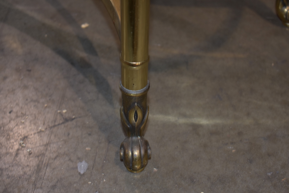 Brass Coffee Table With Oval Glass Top