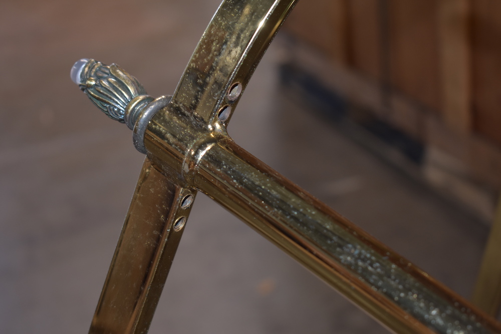 Brass Coffee Table With Oval Glass Top