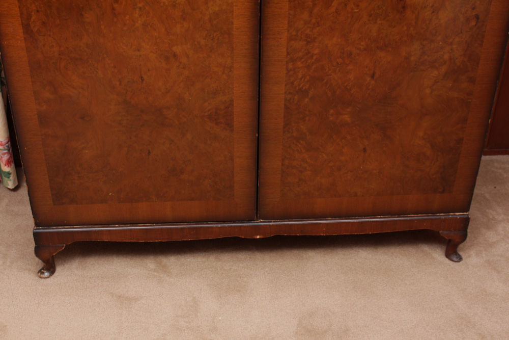 Vintage Mahogany and Olivewood Veneer Armoir by Golden Key Furniture Everything But The House