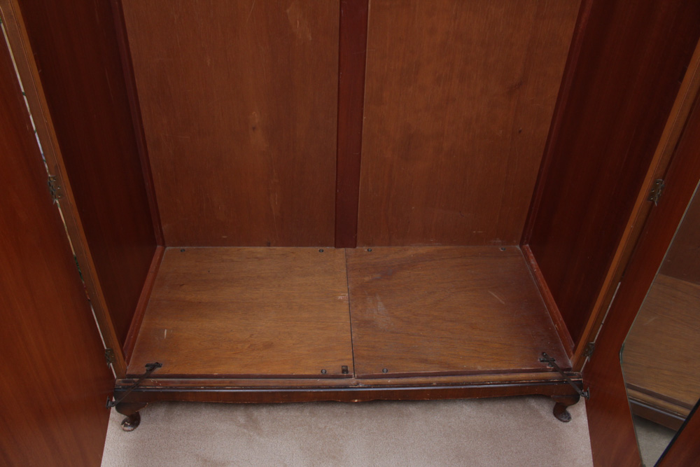 Vintage Mahogany and Olivewood Veneer Armoir by Golden Key Furniture Everything But The House