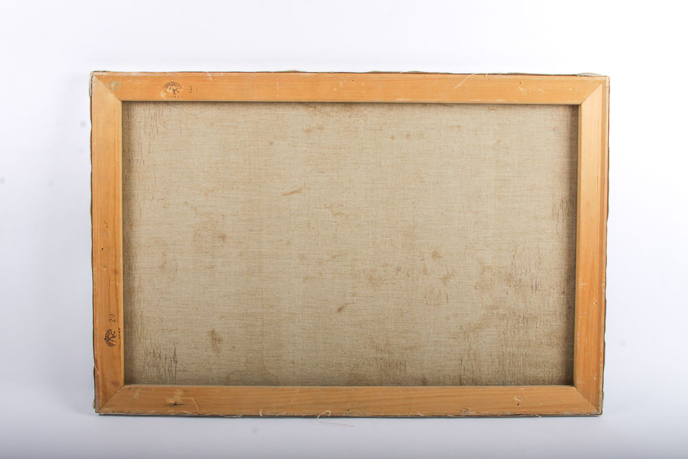 Judge Ed J. Hummer Original Oil Painting of a Stream and VIllage