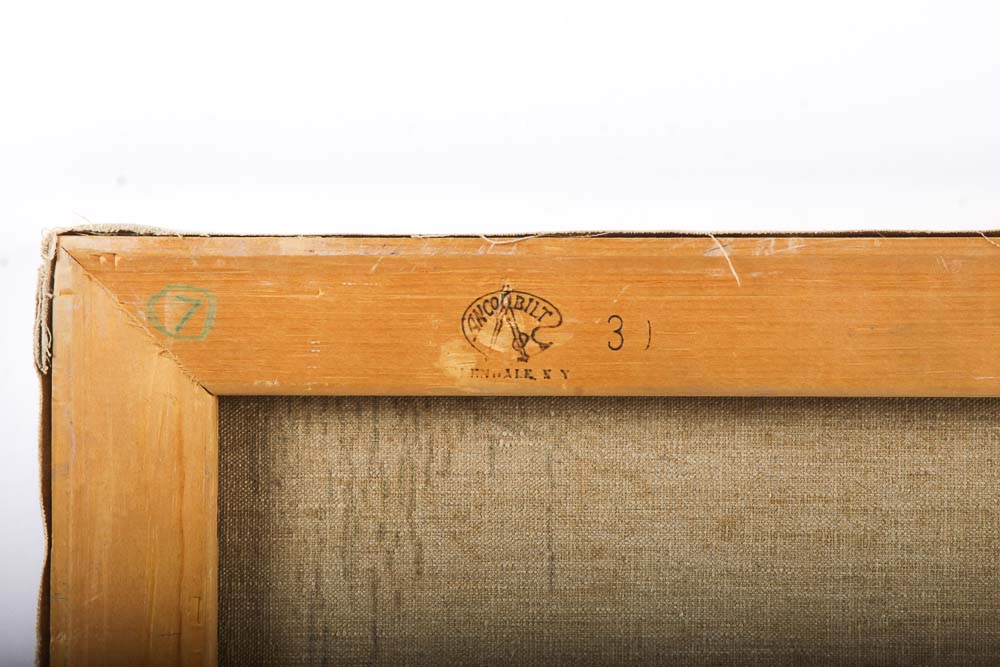 Judge Ed J. Hummer Original Oil Painting of a Stream and VIllage