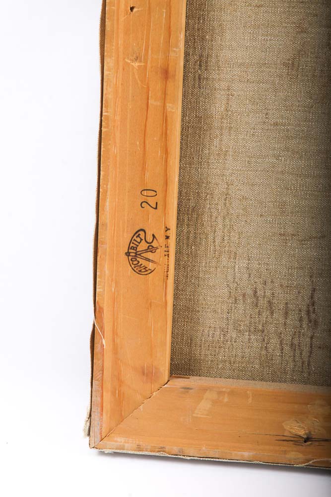 Judge Ed J. Hummer Original Oil Painting of a Stream and VIllage