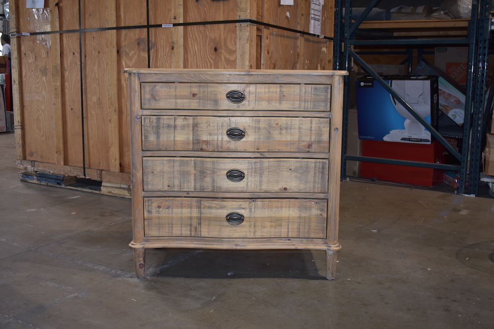 Serpentine-Front Chest With Four Drawers